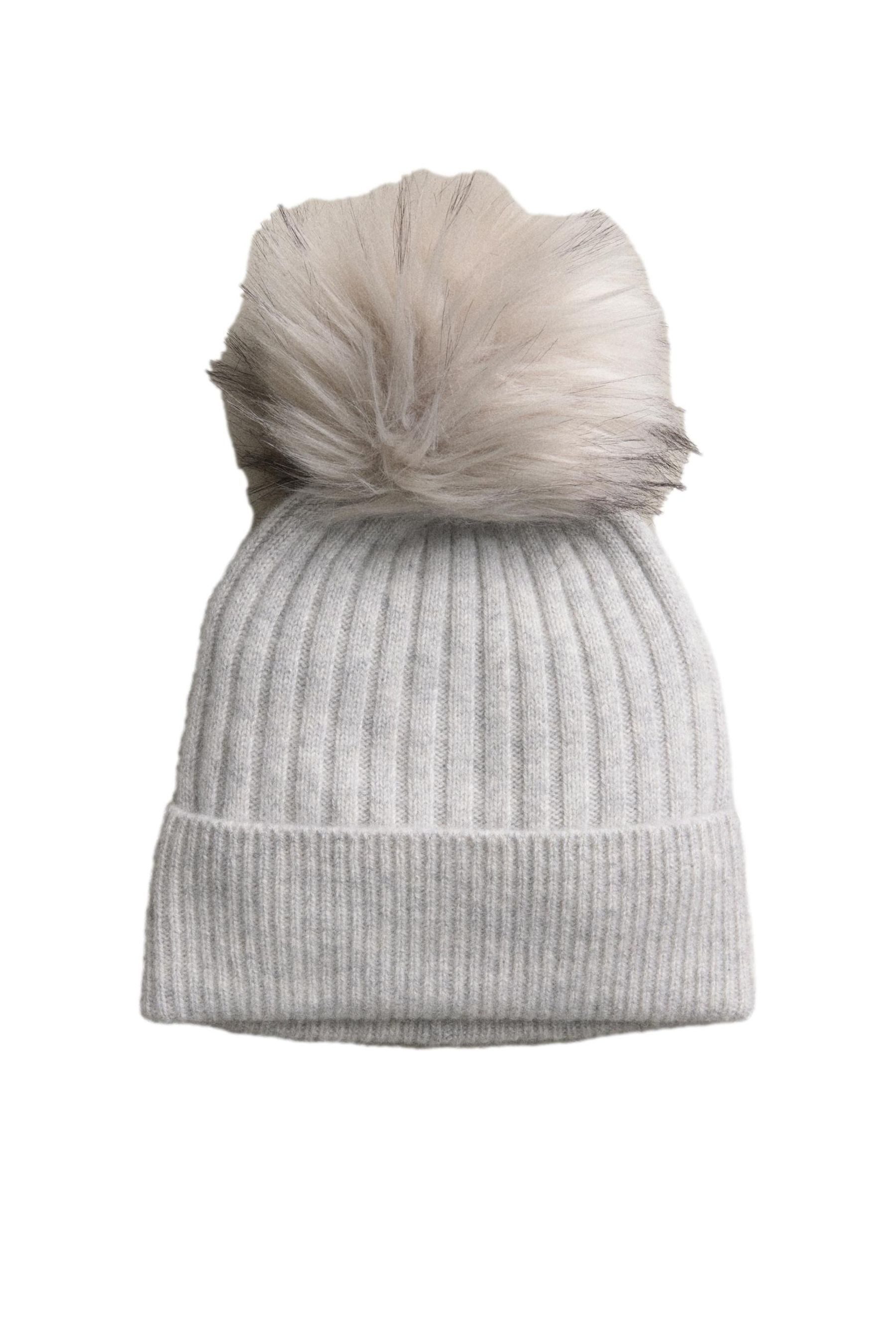 Next Strickmütze Bommel-Strickmütze aus 100 % Kaschmir (1-St) günstig online kaufen