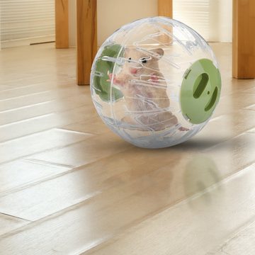 relaxdays Tierball Hamsterball mit grünem Deckel, Kunststoff