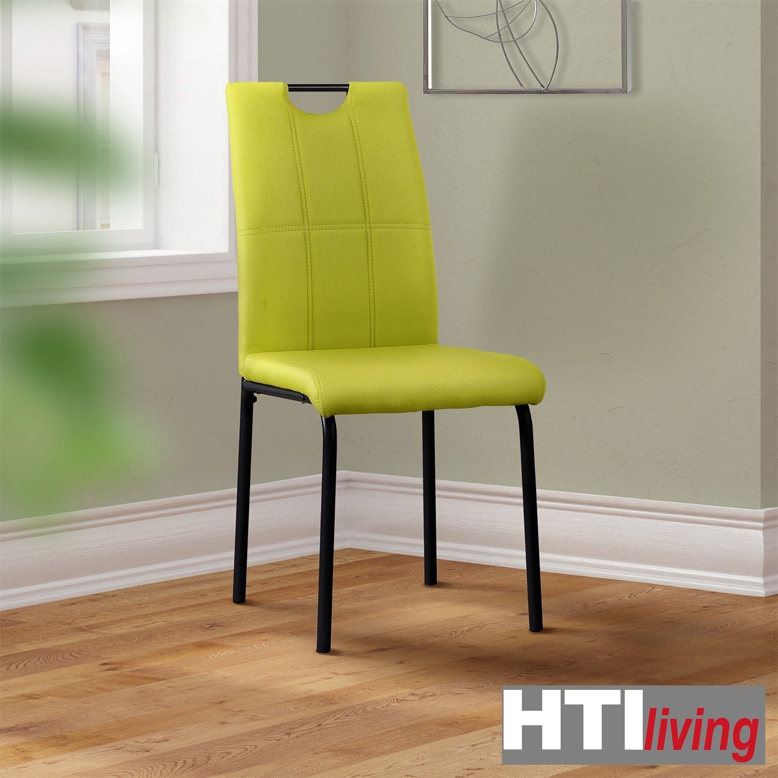 HTI-Living Polsterstuhl Esszimmerstuhl Denton Webstoff Grün 4er-Set (Set, 4 günstig online kaufen