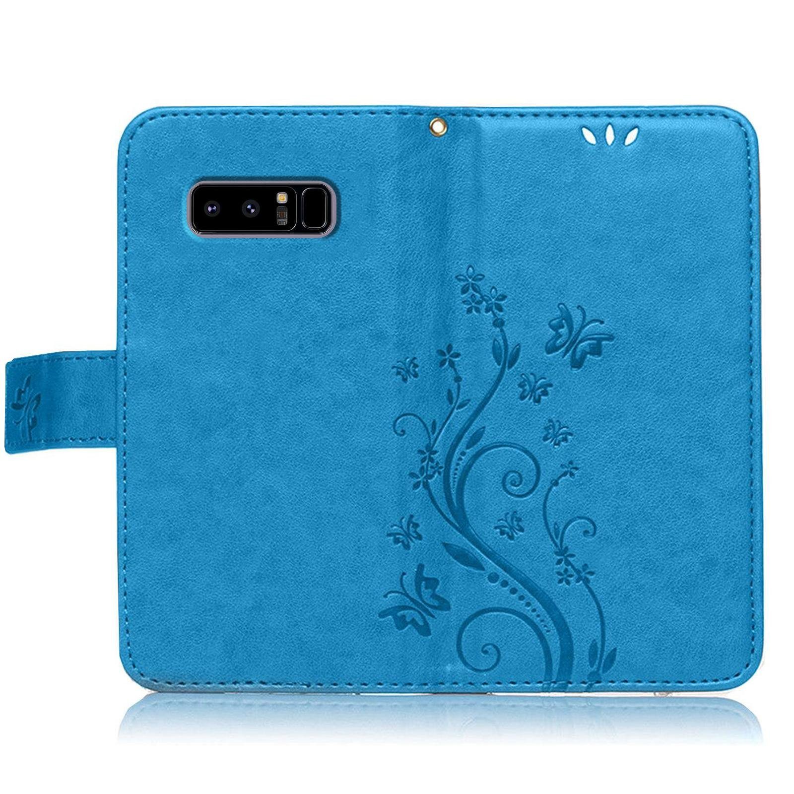 Numerva Handyhülle Bookstyle Flower für Samsung Galaxy S10 Plus, Handy Tasche Schutzhülle Klapphülle Flip Cover mit Blumenmuster