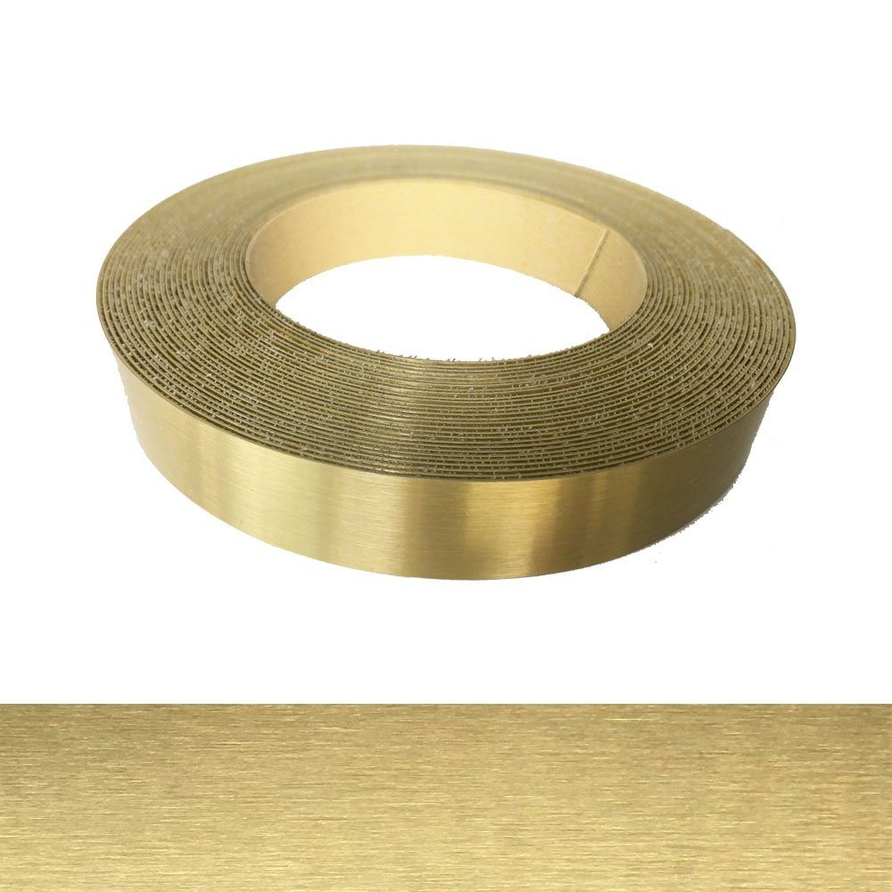 EisenRon.de Umleimer ABS Kantenumleimer 22 mm x 10 m, Gold Metallkante - Bügelkante