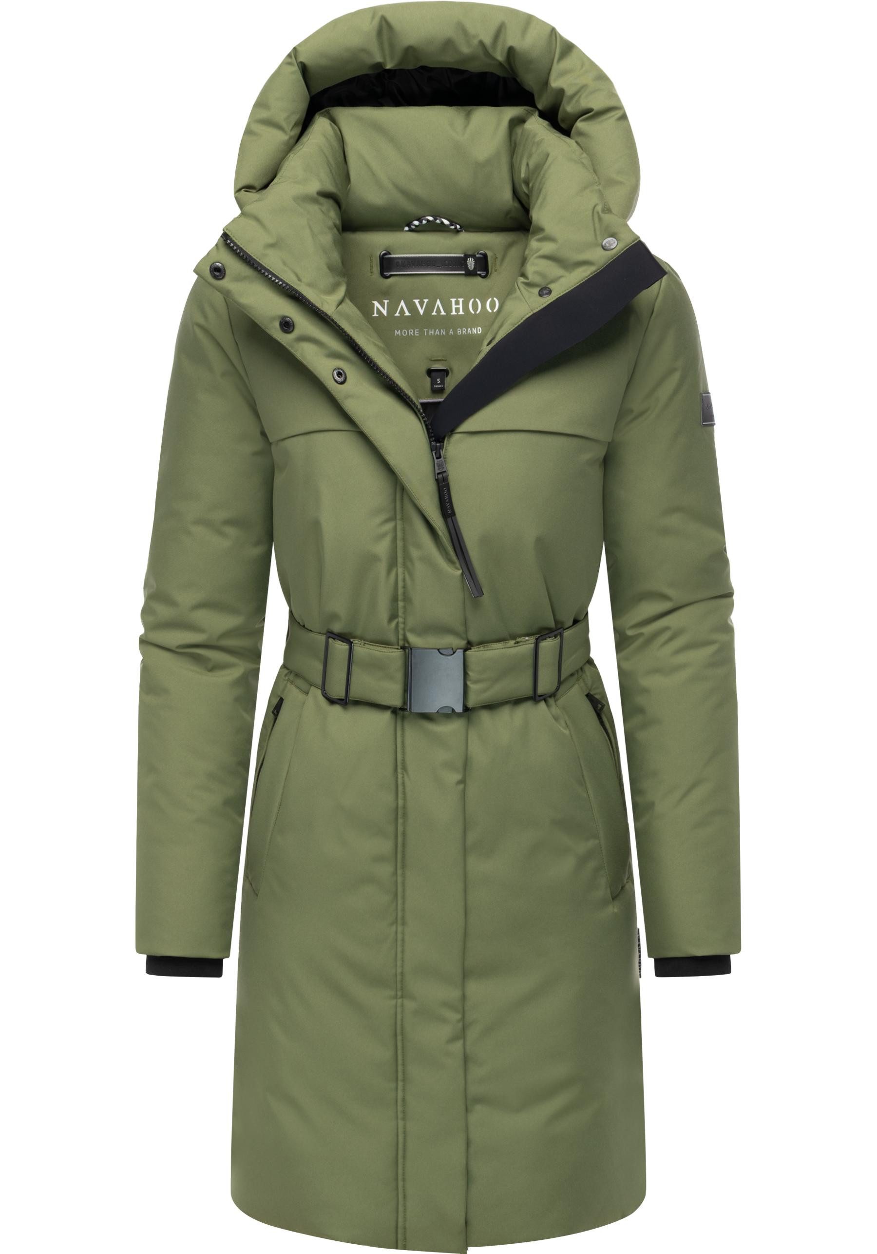 Navahoo Wintermantel Gipfelspass XIV Warmer Winterparka mit Taillengürtel