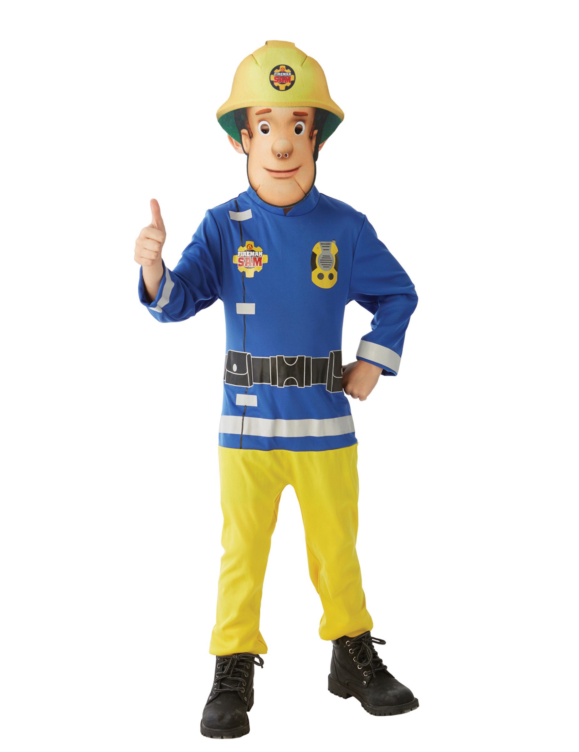 Rubie´s Kostüm Feuerwehrmann Sam Kinder-Kostüm blau-gelb