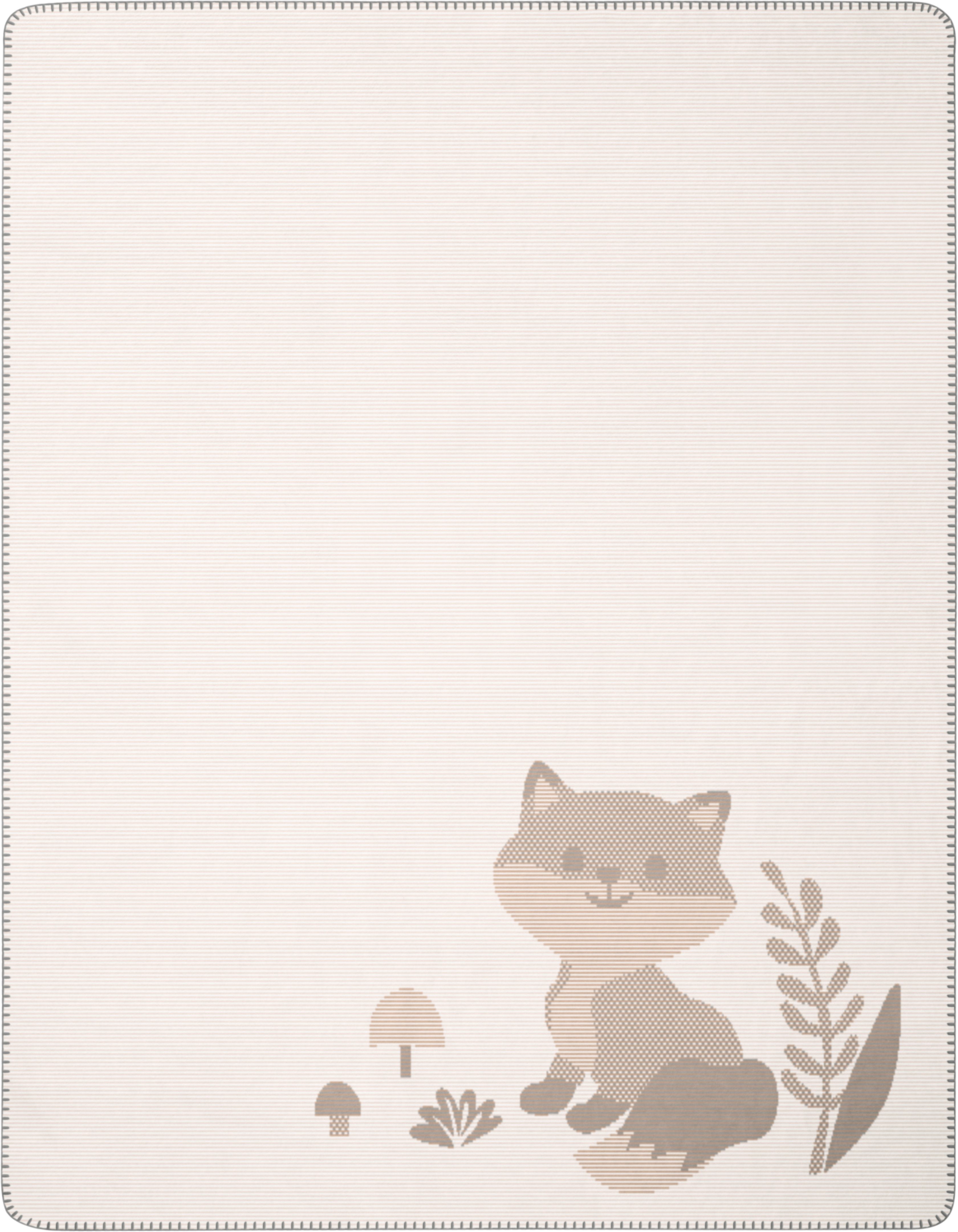 Babydecke Babydecke Foxy, Biederlack, 75 x 100, mit Zierstich