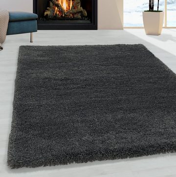 Hochflor-Teppich Teppich für den Flur oder Küche Unicolor - Einfarbig, Stilvoll Günstig, Läufer, Höhe: 30 mm