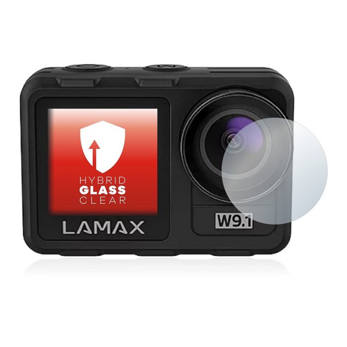 upscreen flexible Panzerglasfolie für Lamax W9.1 Linse (Gehäuse) Displayschutzglas Schutzglas Glasfolie klar