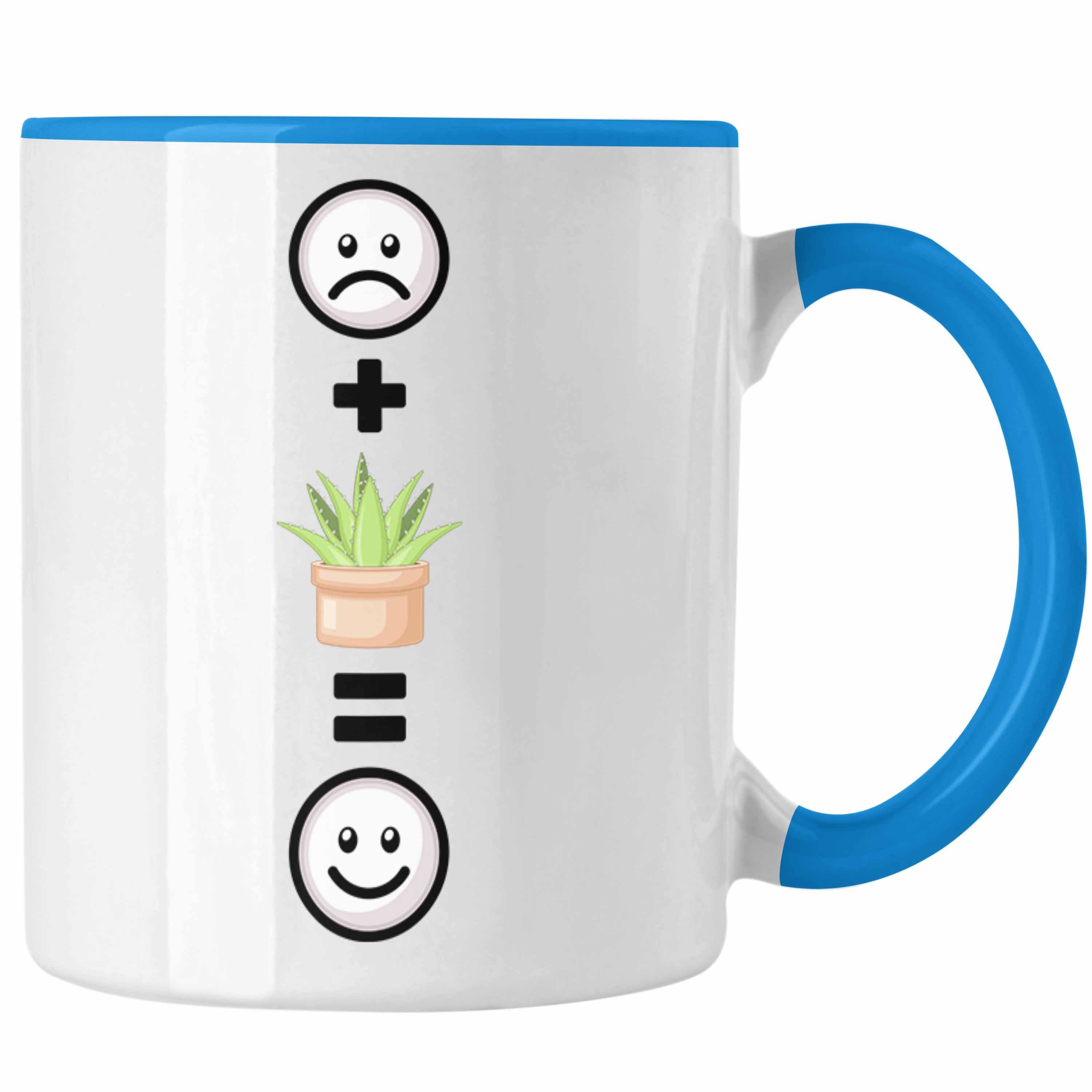 Lustige Geschenk Geschenkidee Blau Kaktus-Liebhaber Tasse Tasse Trendation :(K für Kaktus