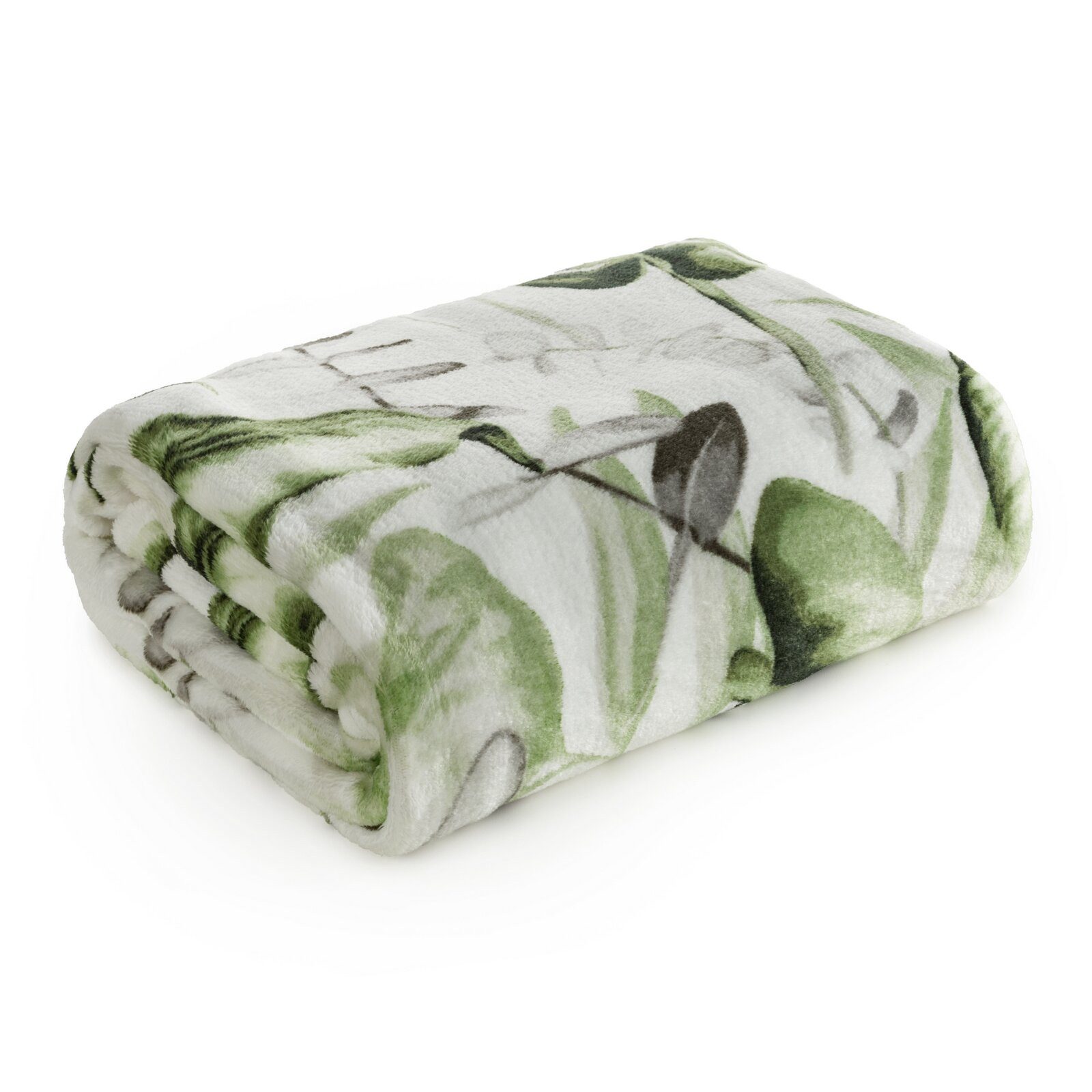 Wohndecke Fleecedecke 150x200 cm, Decke mit geometrischem, botanischem Must günstig online kaufen