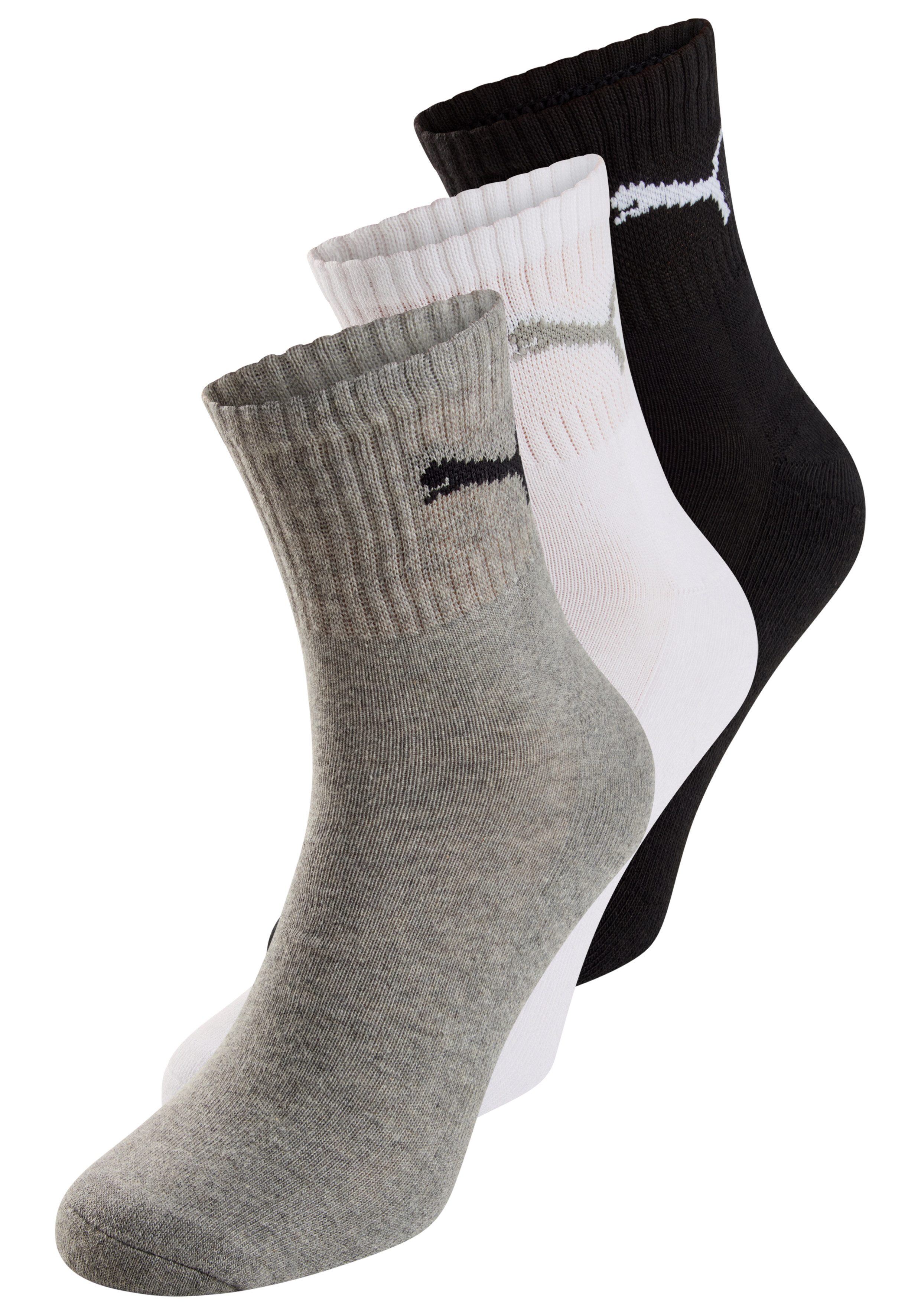 PUMA Sportsocken short crew (3-Paar) gepolsterte Frottee-Sohle, atmungsakti günstig online kaufen