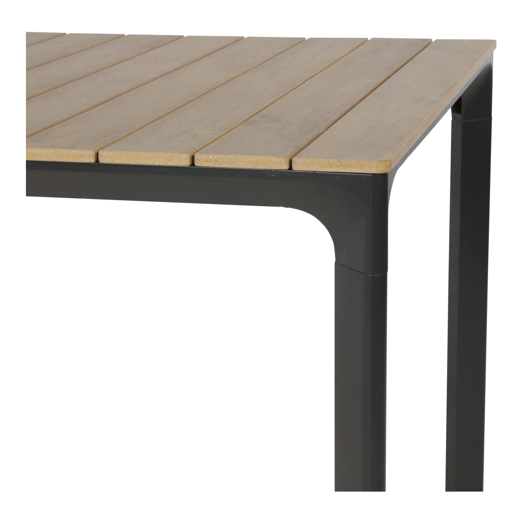 Gartentisch 90x90cm anthrazit braun Living Aluminium Beistelltisch Lesli Gartentisch