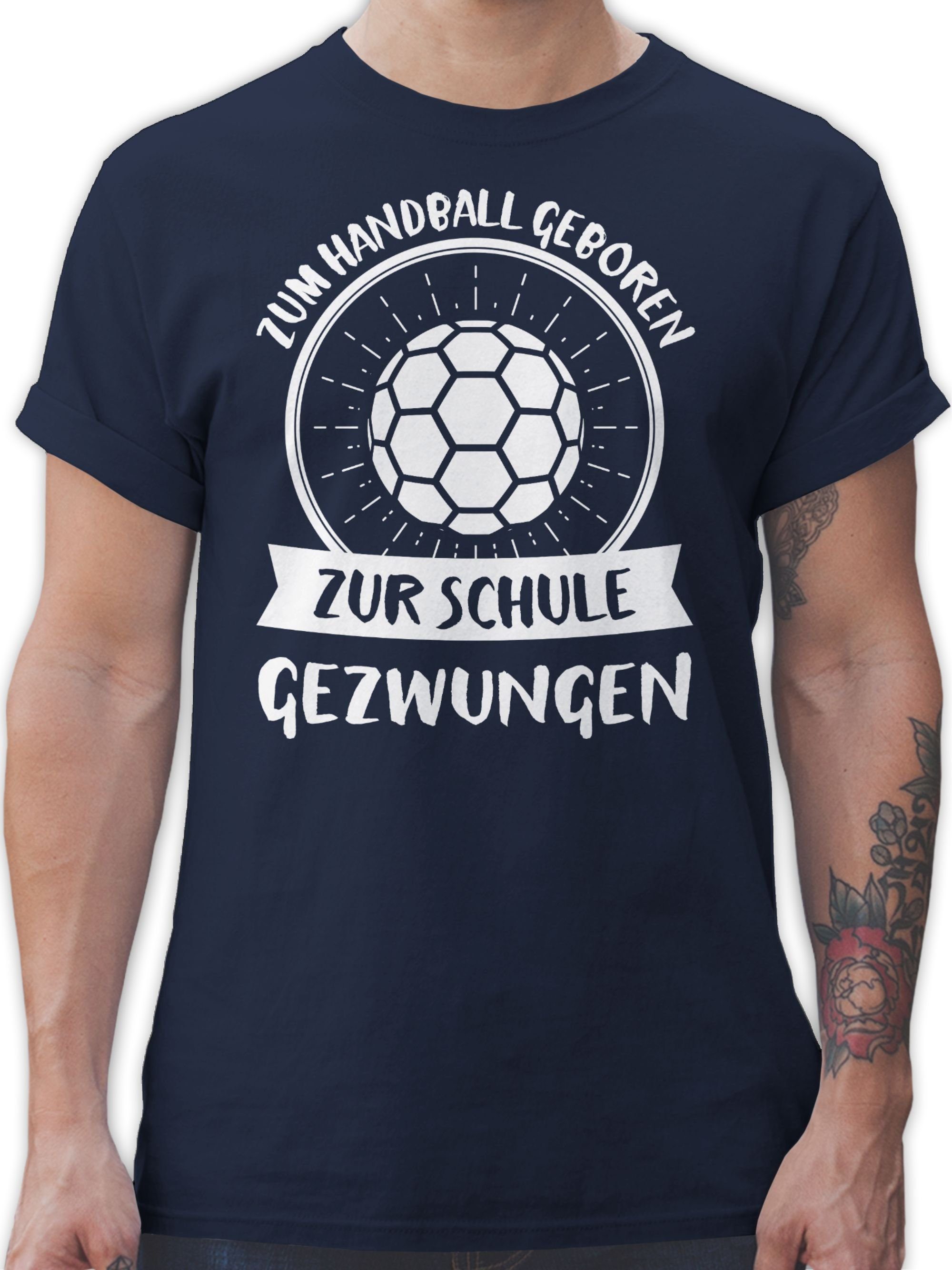 zur Navy WM Zum Schule geboren Handball 2 gezwungen 2023 Ersatz Blau Trikot Shirtracer T-Shirt Handball