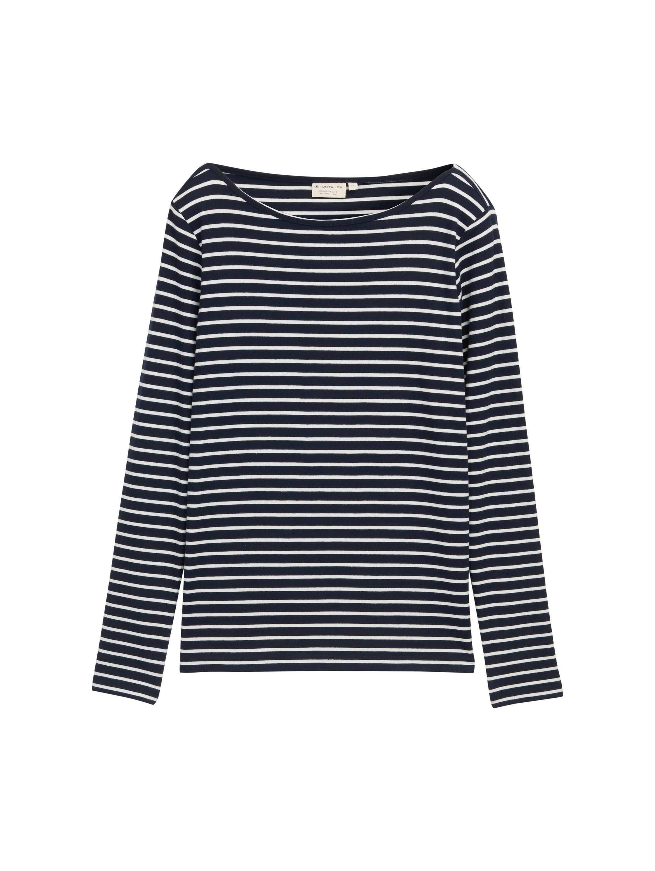 TOM TAILOR T-Shirt Langarmshirt mit Streifenmuster