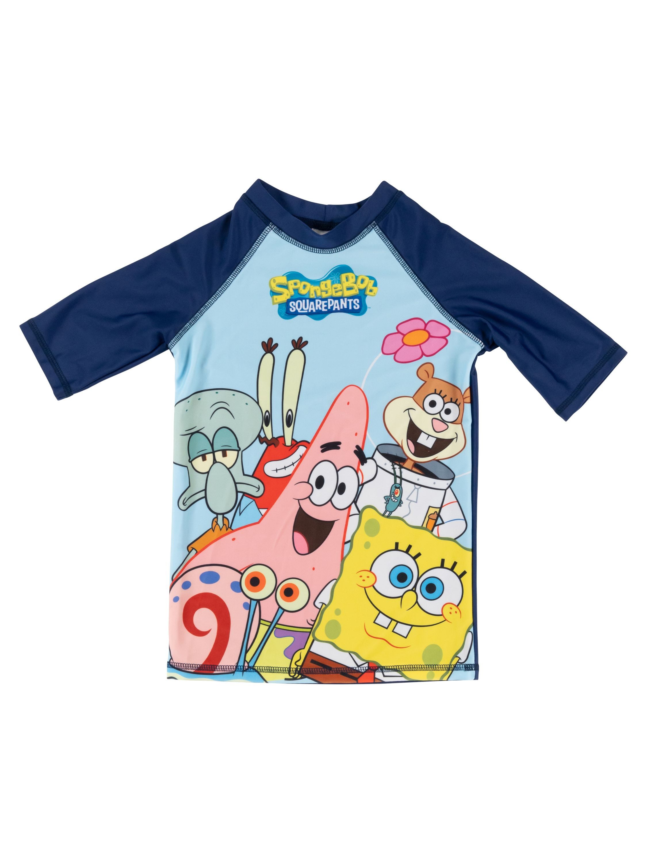 United Labels® Badeanzug Spongebob Schwammkopf Schwimmset UV-Schutz 50 Badeanzug Zweiteiler