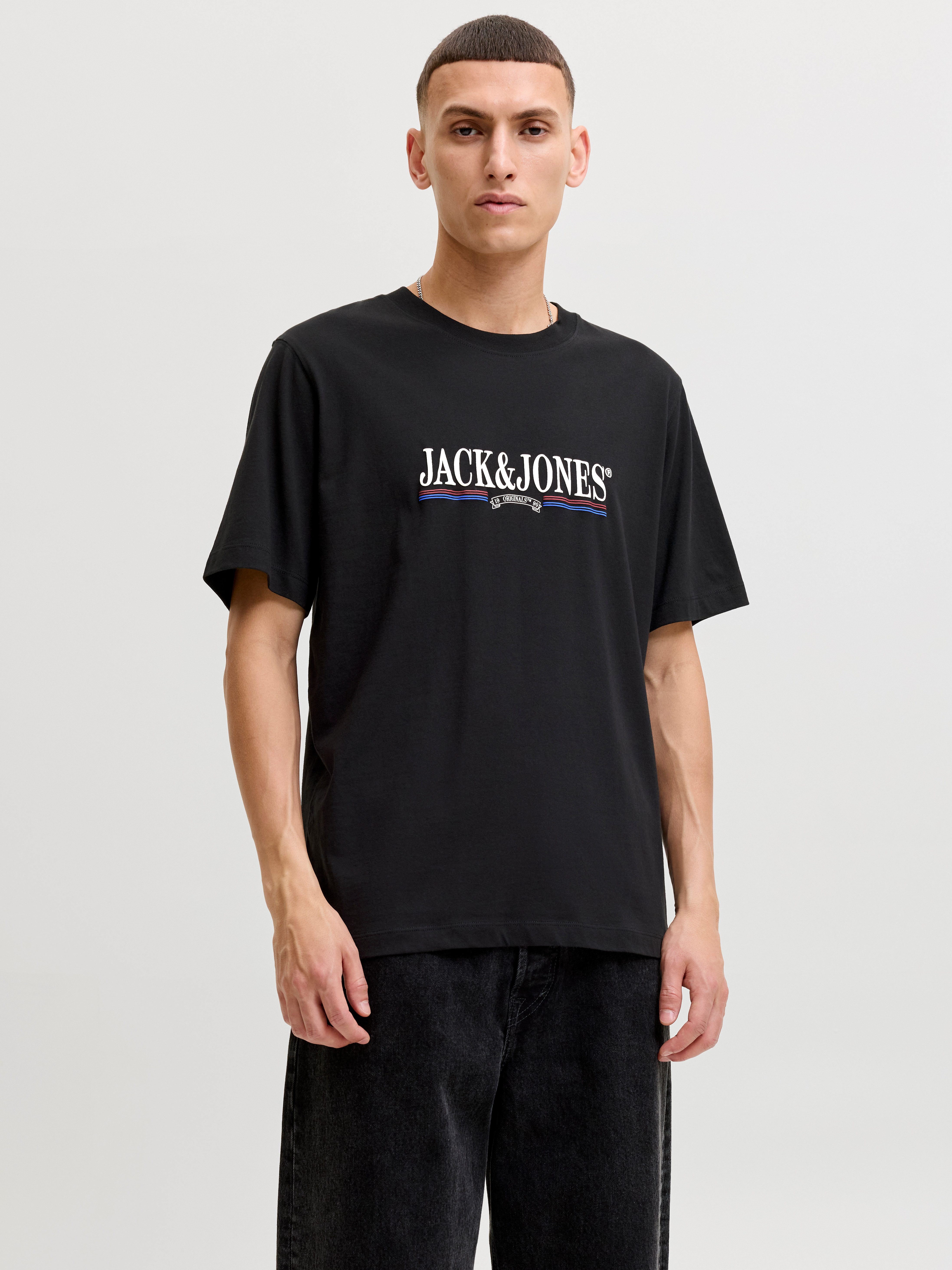 Jack & Jones T-Shirt JORFREDERIKSBERG GRAPHIC BOX TEE SS CN Baumwolle, regular fit