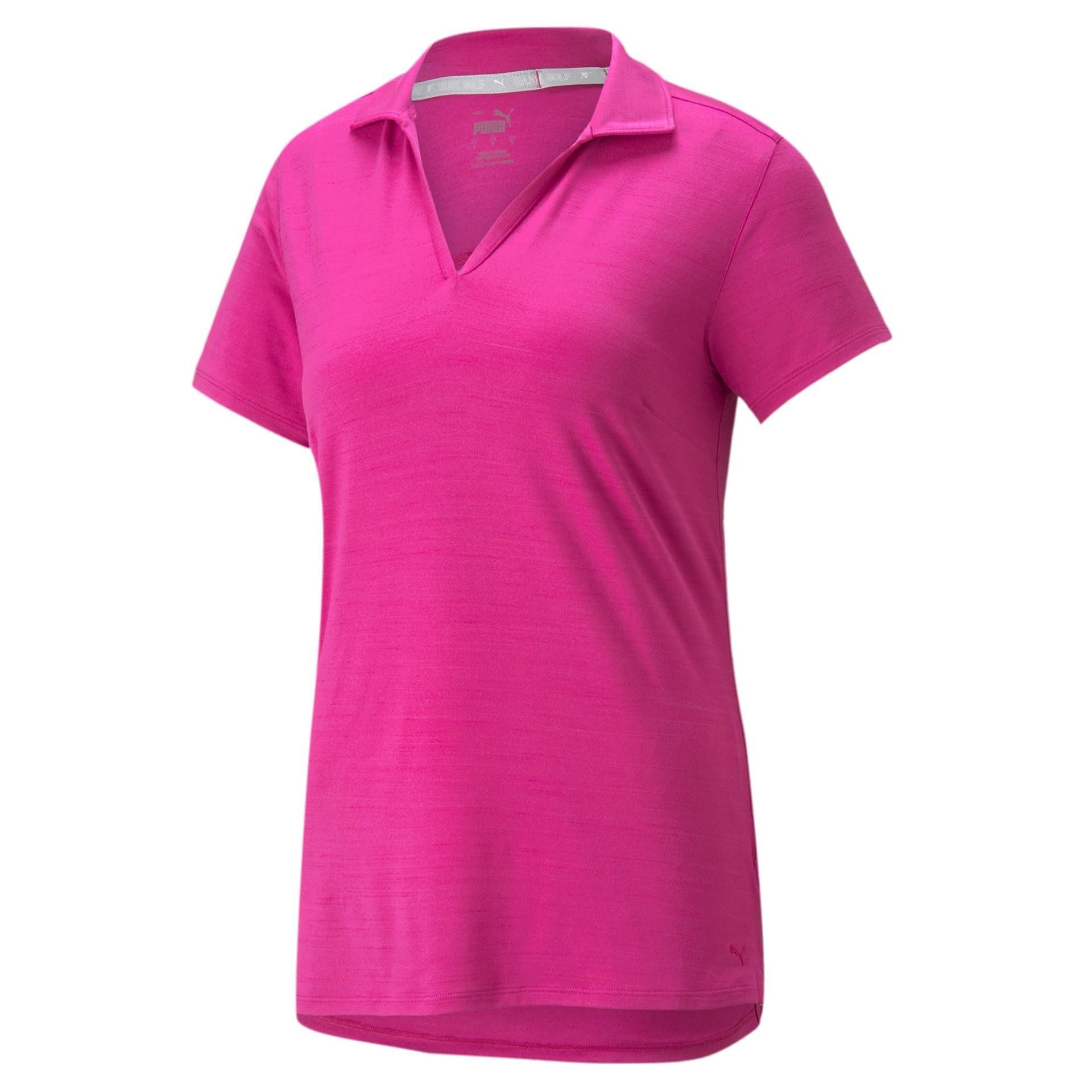 PUMA Poloshirt Puma Golf Polo Cloudspun Coast Fuchsia Damen