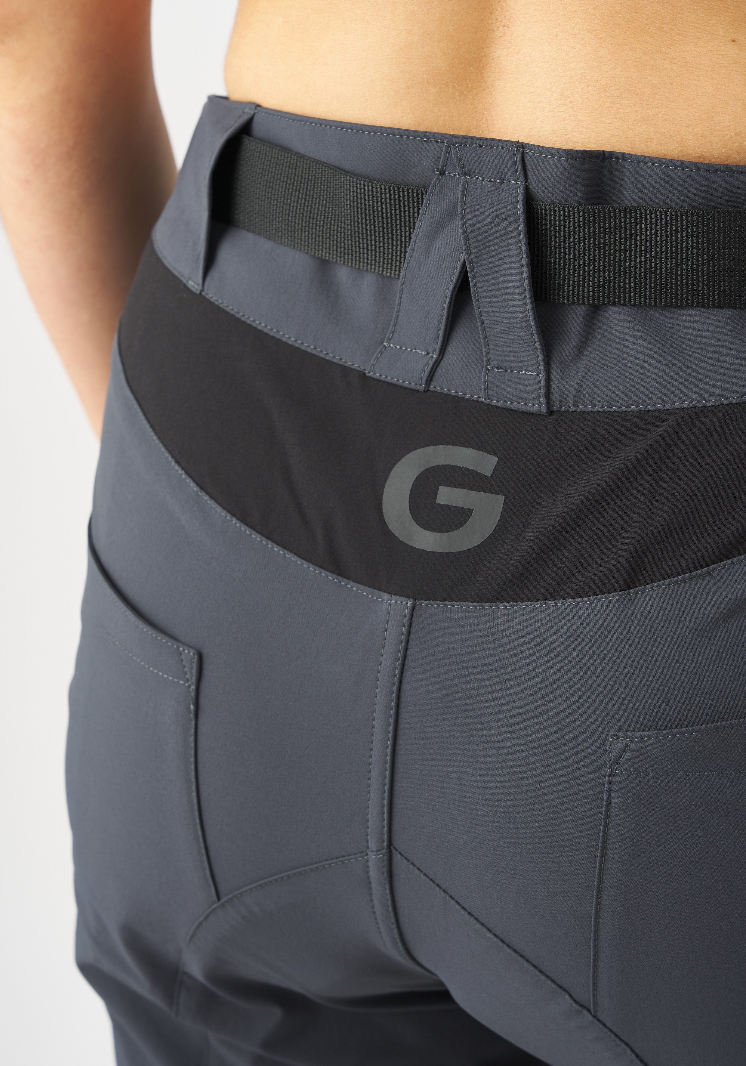 Gonso Fahrradhose Mira Basic kurze Damen Radhose mit Sitzpolster, wasserabweisend, inkl. Gürtel – Bild 4 von 5