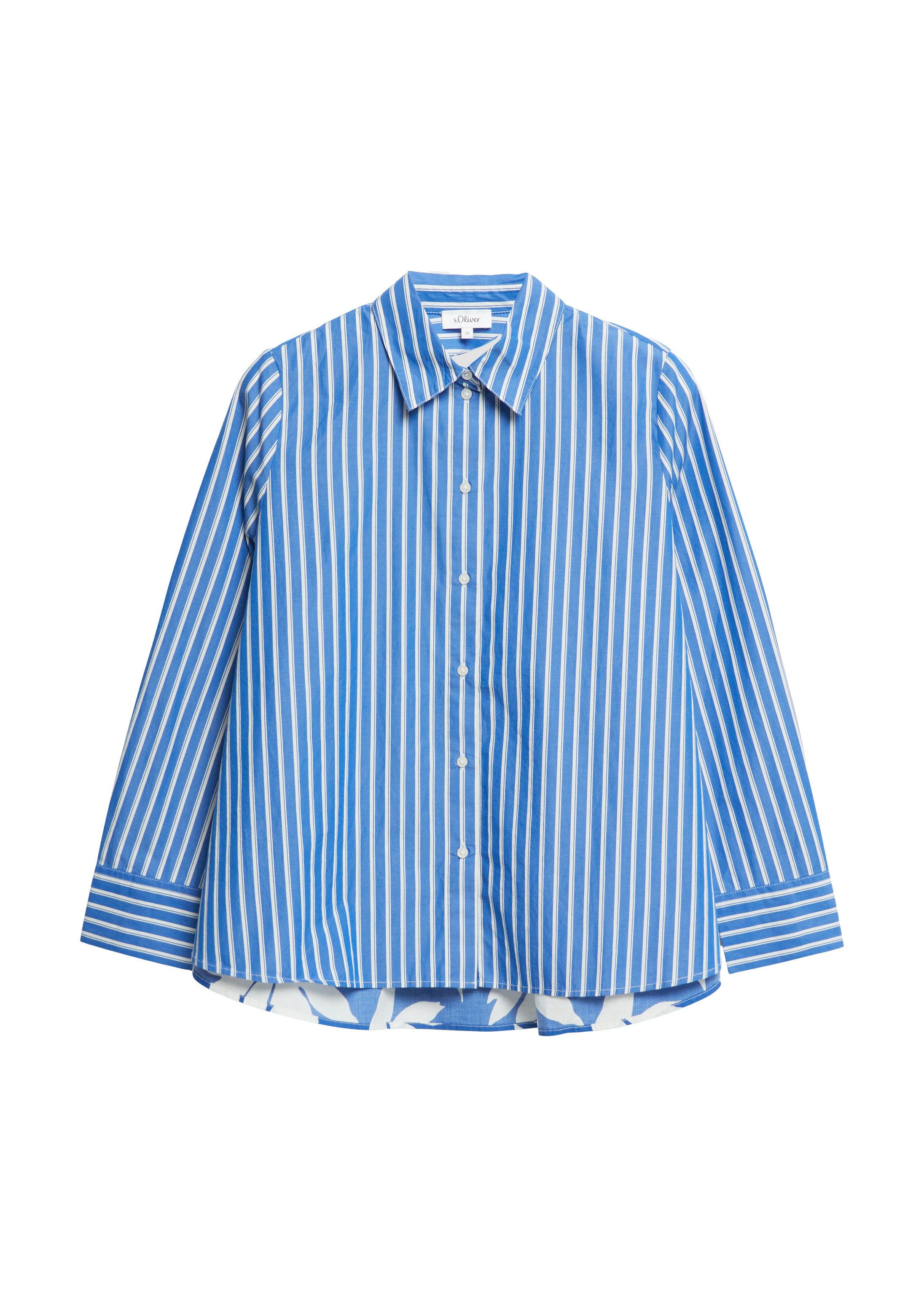 s.Oliver Langarmbluse Bluse Ausgestellte Hemdbluse im Mustermix