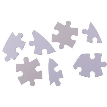 ReWu Puzzle Weißes Herz-Puzzle Bemalbar/Beschriftbar 80-Teile 60x60cm, 80 Puzzleteile