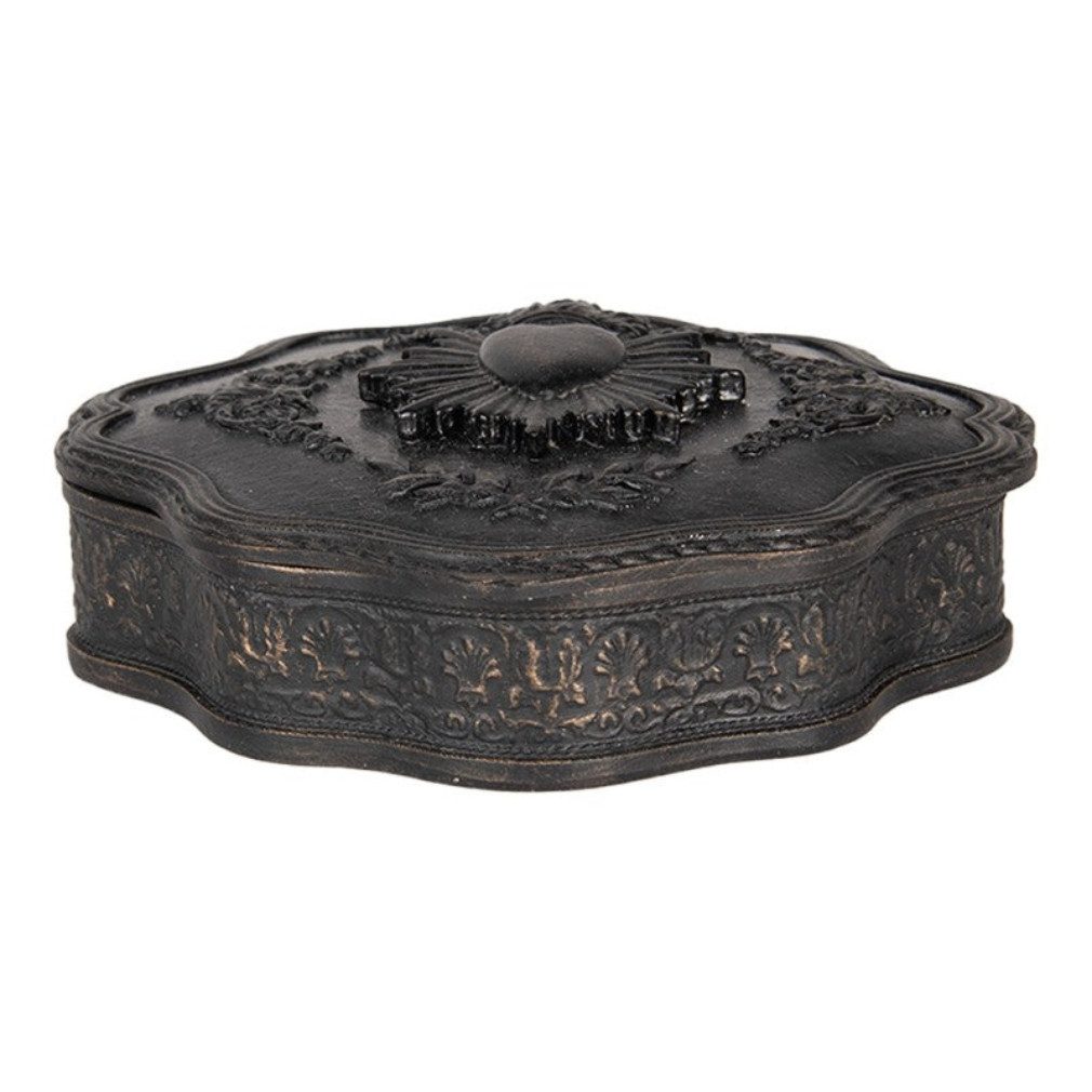 Clayre & Eef Aufbewahrungsdose Gothic nostalgisches Schmuckkästchen in schw günstig online kaufen