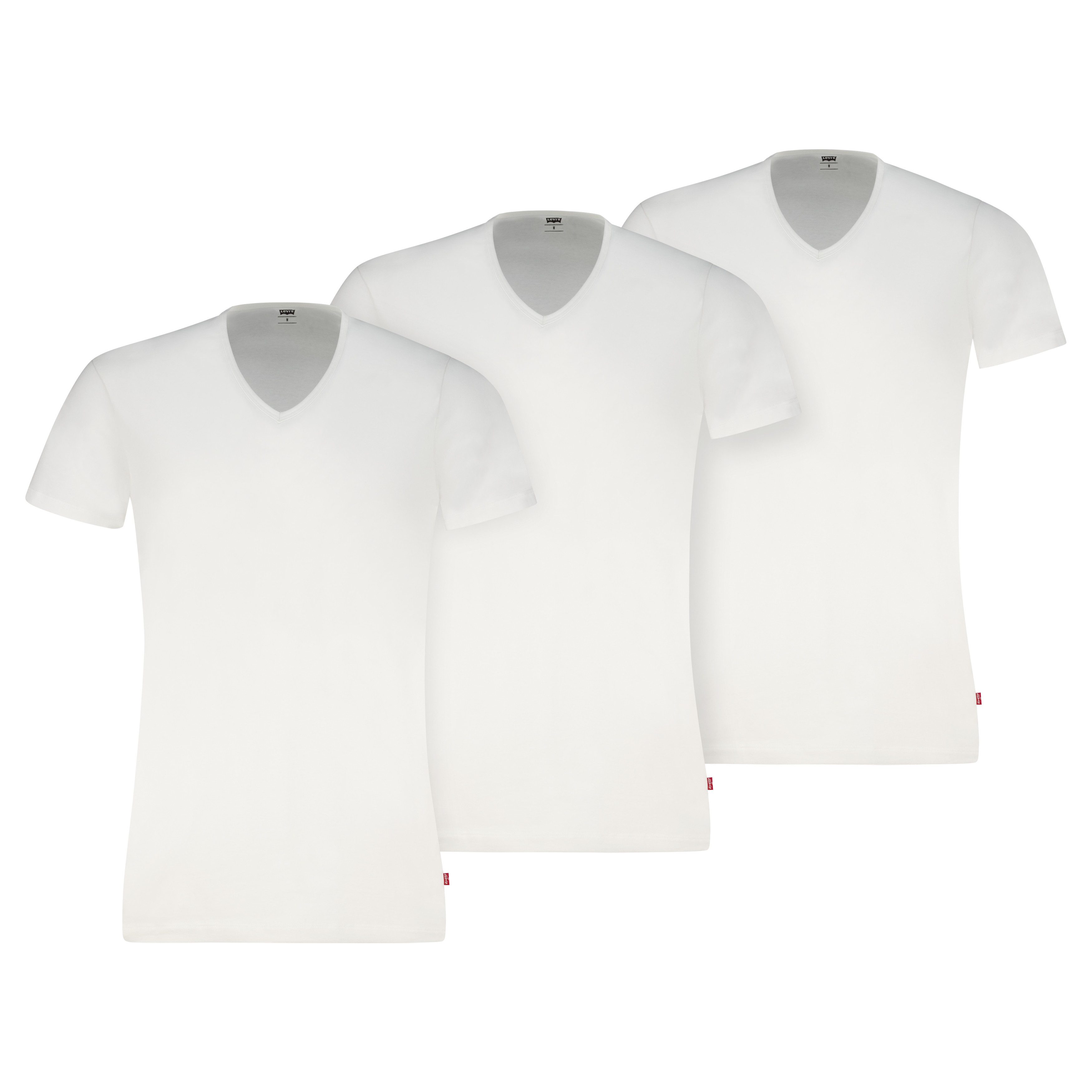 Levi's® V-Shirt (3er Pack) mit V-Ausschnitt und kurzem Arm, Cotton-Mix günstig online kaufen