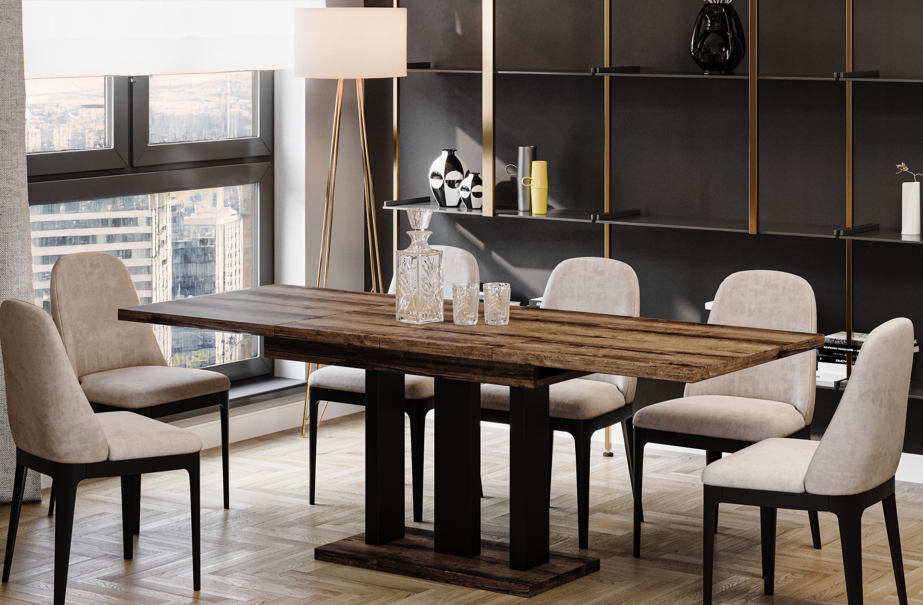 Endo-Moebel Esstisch Appia Esstisch 130–210cm ausziehbar für 8 Personen Tis günstig online kaufen