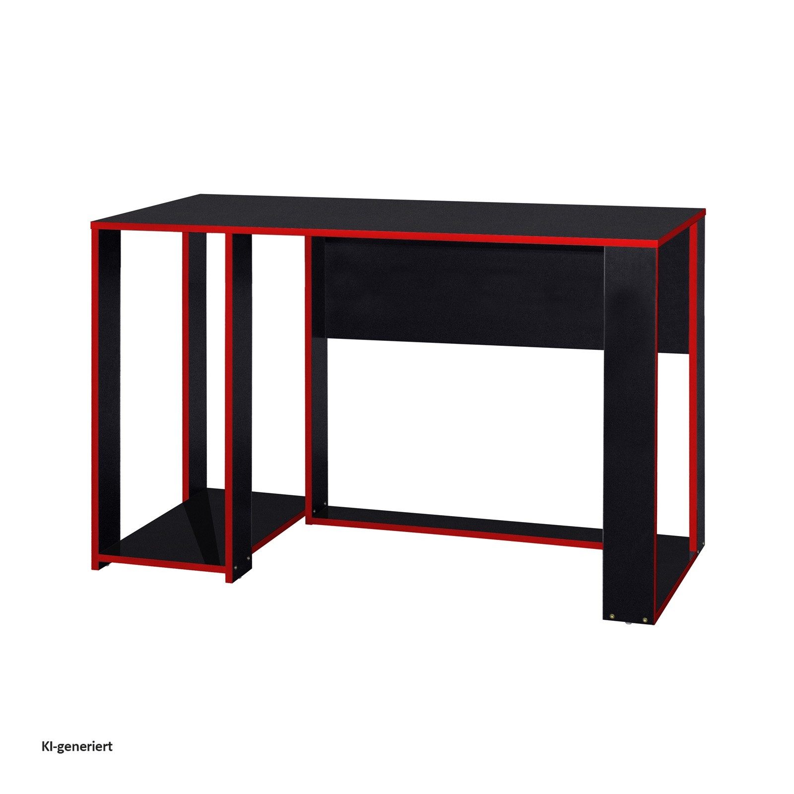HTI-Living Gamingtisch Gaming Schreibtisch Schwarz/Rot (Stück, 1-St., 1 Schreibtisch ohne Dekoration), Computertisch Büromöbel