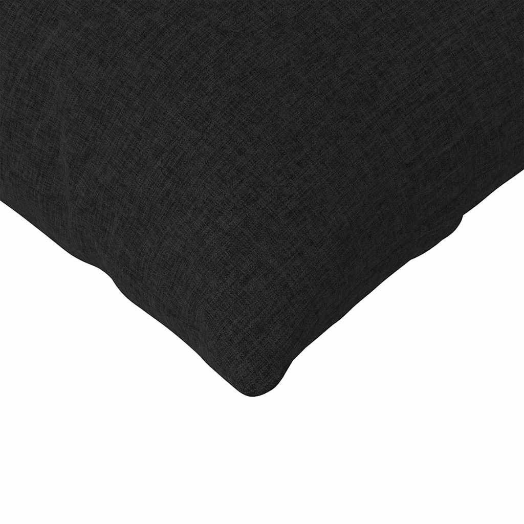 vidaXL Sitzauflage Sofakissen 2 pcs Schwarz 200 x 40 cm Stoff, (2 St)