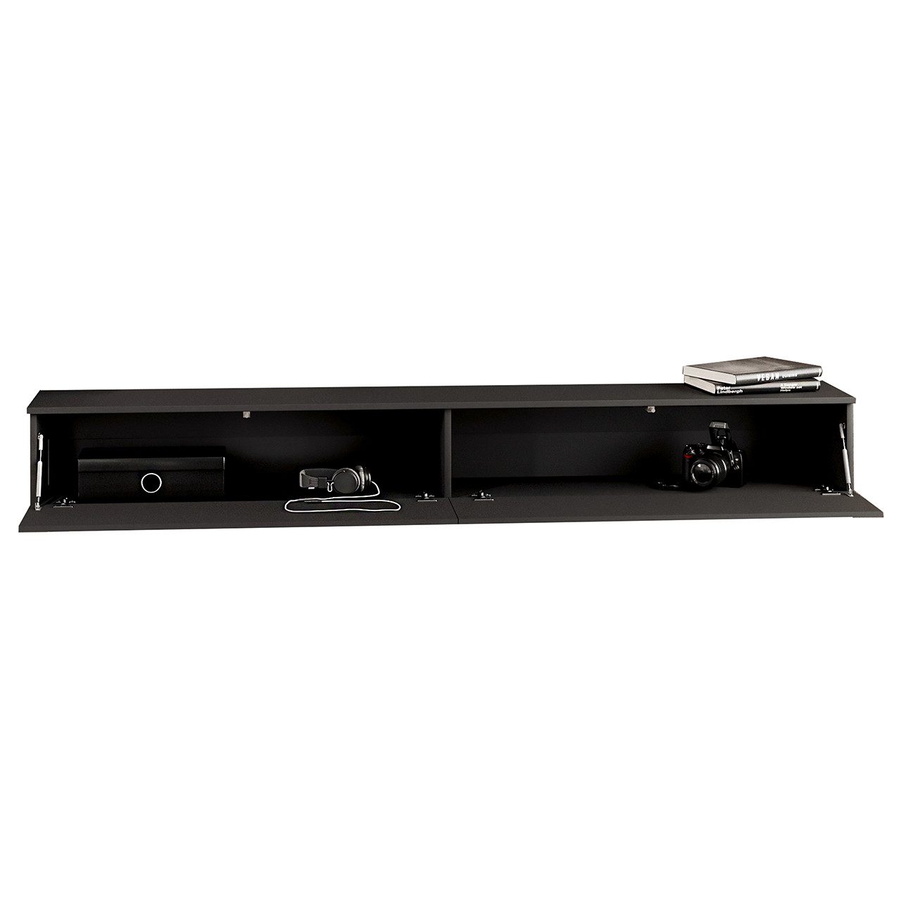 MOEBLINE Lowboard TV Lowboard Fernsehtisch TV-Schrank 200 FIVO 01 schwarz günstig online kaufen