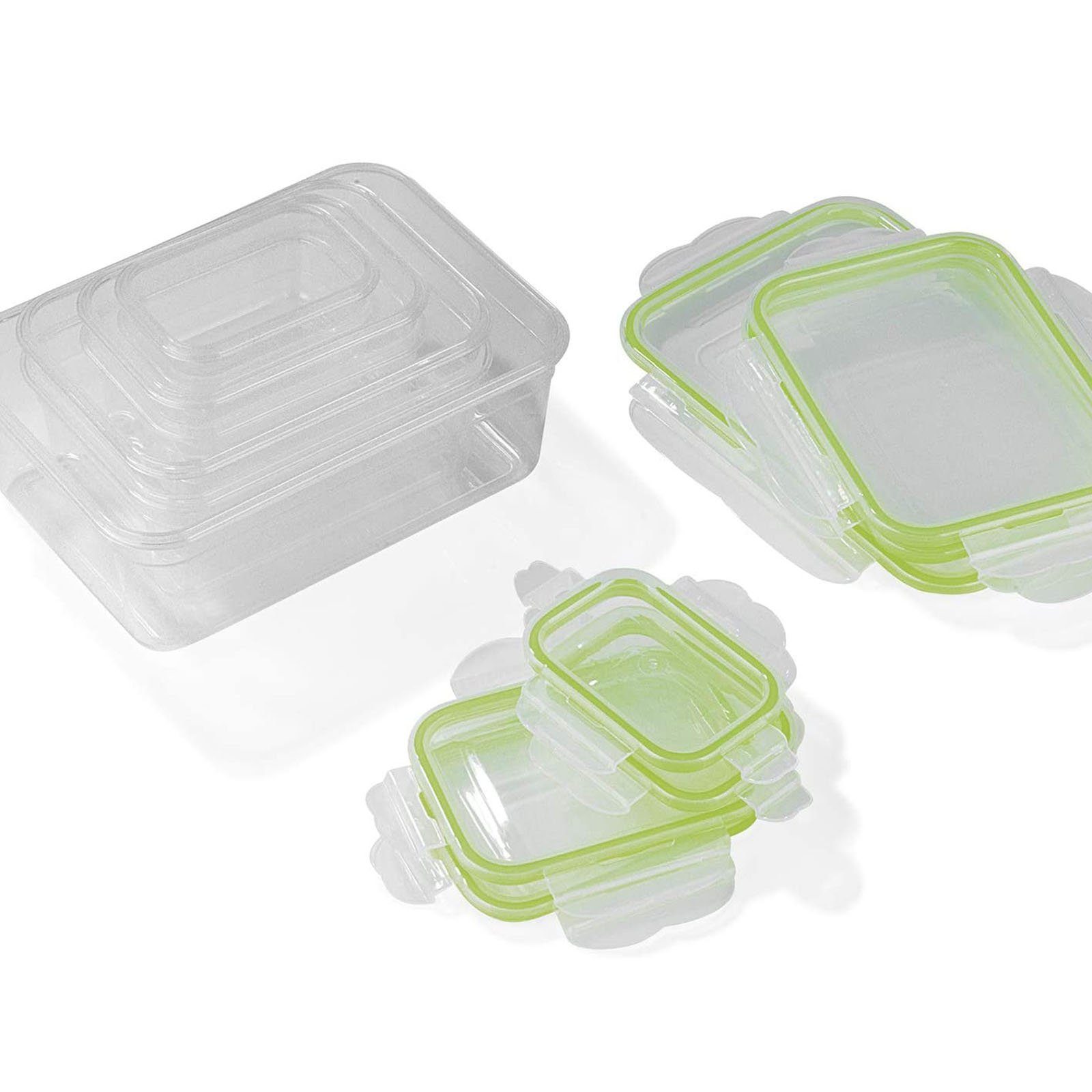 Lunchbox tlg. Brotdose, Kunststoff, Klar Gefrierdosen Frischhaltedosen GOURMETmaxx Set 14 Frischhaltedose (14-tlg), Klick-it