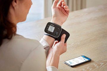 Omron Handgelenk-Blutdruckmessgerät RS3 Intelli IT digitales Handgelenk-Blutdruckmessgerät, klinisch validiert, mit kostenloser Smartphone App OMRON connect