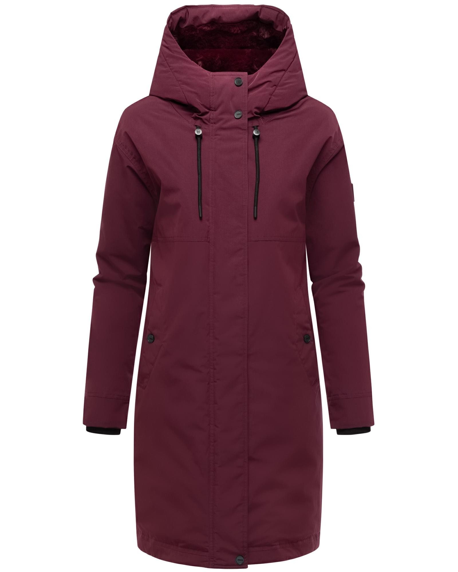 Navahoo Wintermantel Hageltanz 14 Warmer Damen Kurzmantel mit Kapuze