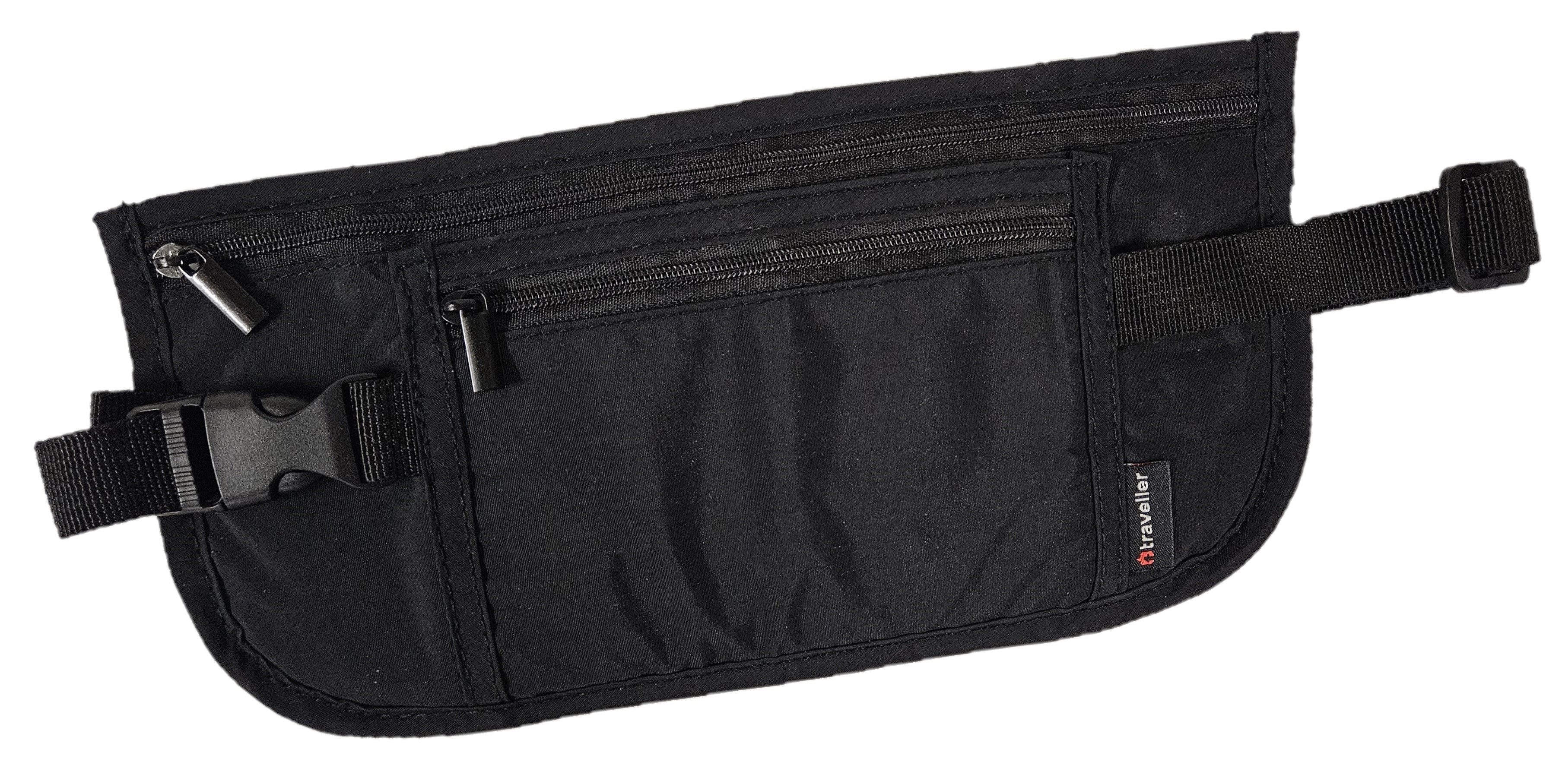 Traveller Bauchtasche Geldgürtel 2 Fächer Reisepass flach undercover Safe M günstig online kaufen