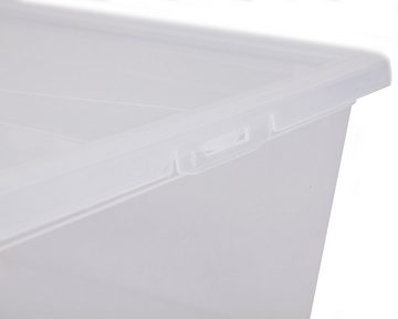 ONDIS24 Aufbewahrungsbox Utensilienbox Schuhbox Aufbewahrungsbox Lagerbox Allzweckbox Easy L transparent