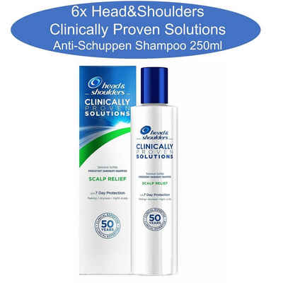 Head & Shoulders Haarshampoo Scalp Relief Anti Schuppen Shampoo Haarpflege Kopfhaut Pflege, Verleiht einen frischen Duft und sauberes Gefühl, Spendet Feuchtigkeit, 6-tlg., Shampoo gegen hartnäckige Schuppen, Schutz bereits bei Anwendung
