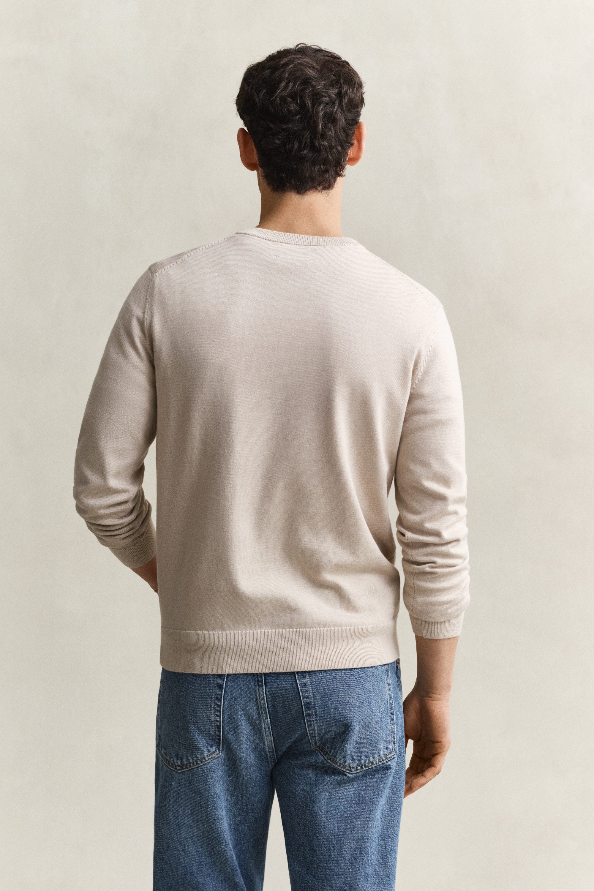 Gant Rundhalspullover CLASSIC COTTON Regular fit mit Rundhalsausschnitt