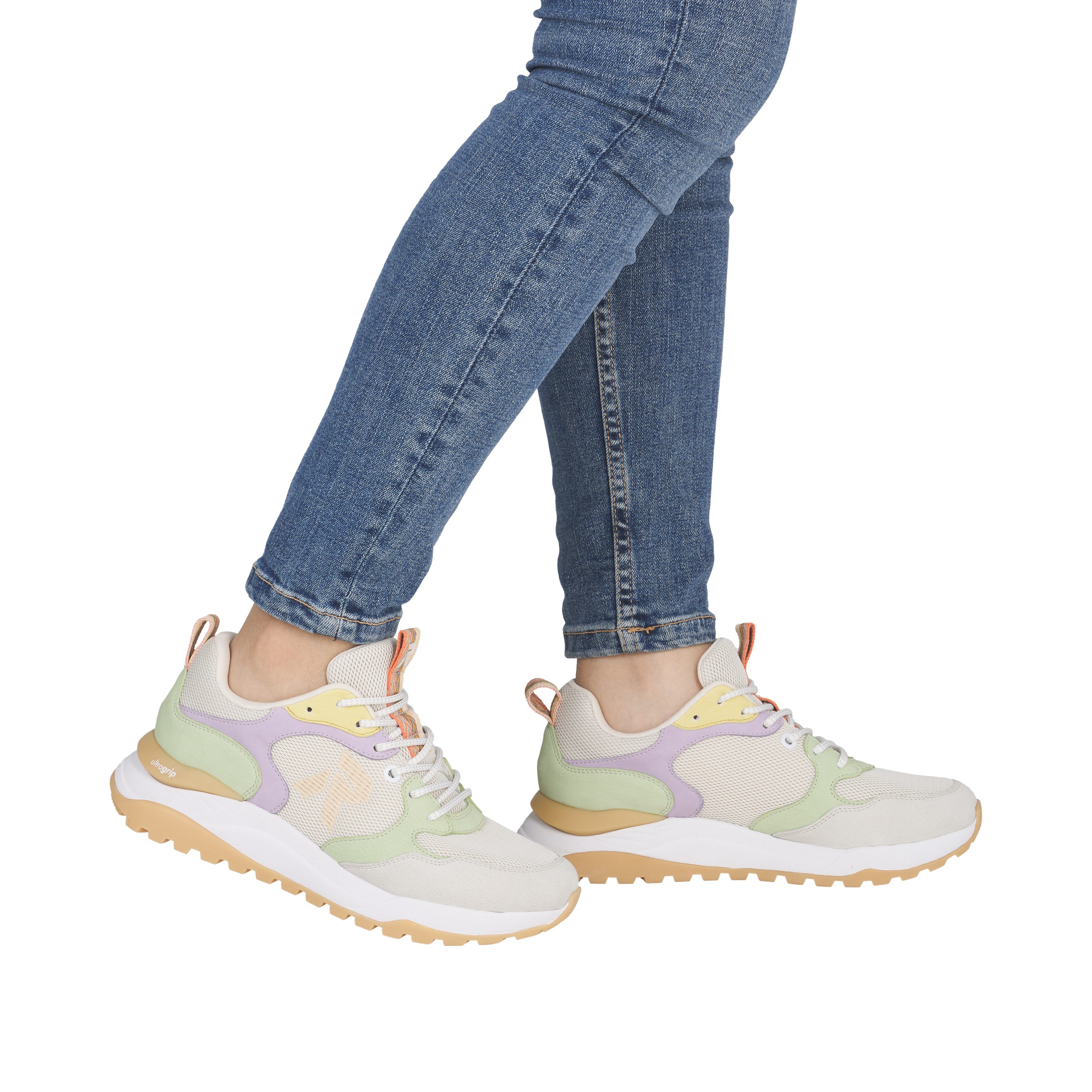 Rieker Sport Keilsneaker Schnürschuh, Freizeitsneaker, Halbschuh mit gepolstertem Schaftrand