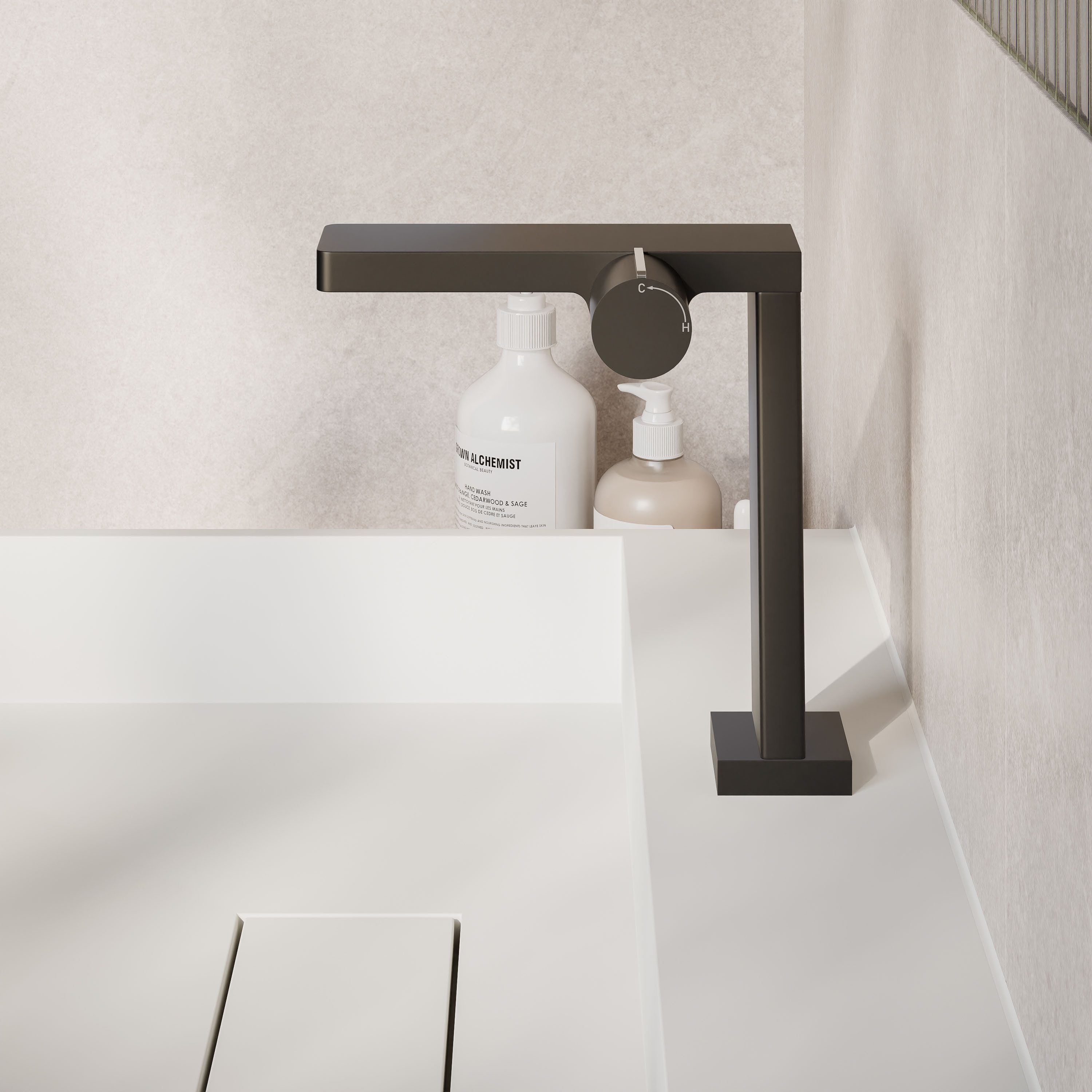 Bernstein Waschtischarmatur NT3220B Schwarz hoher Auslauf