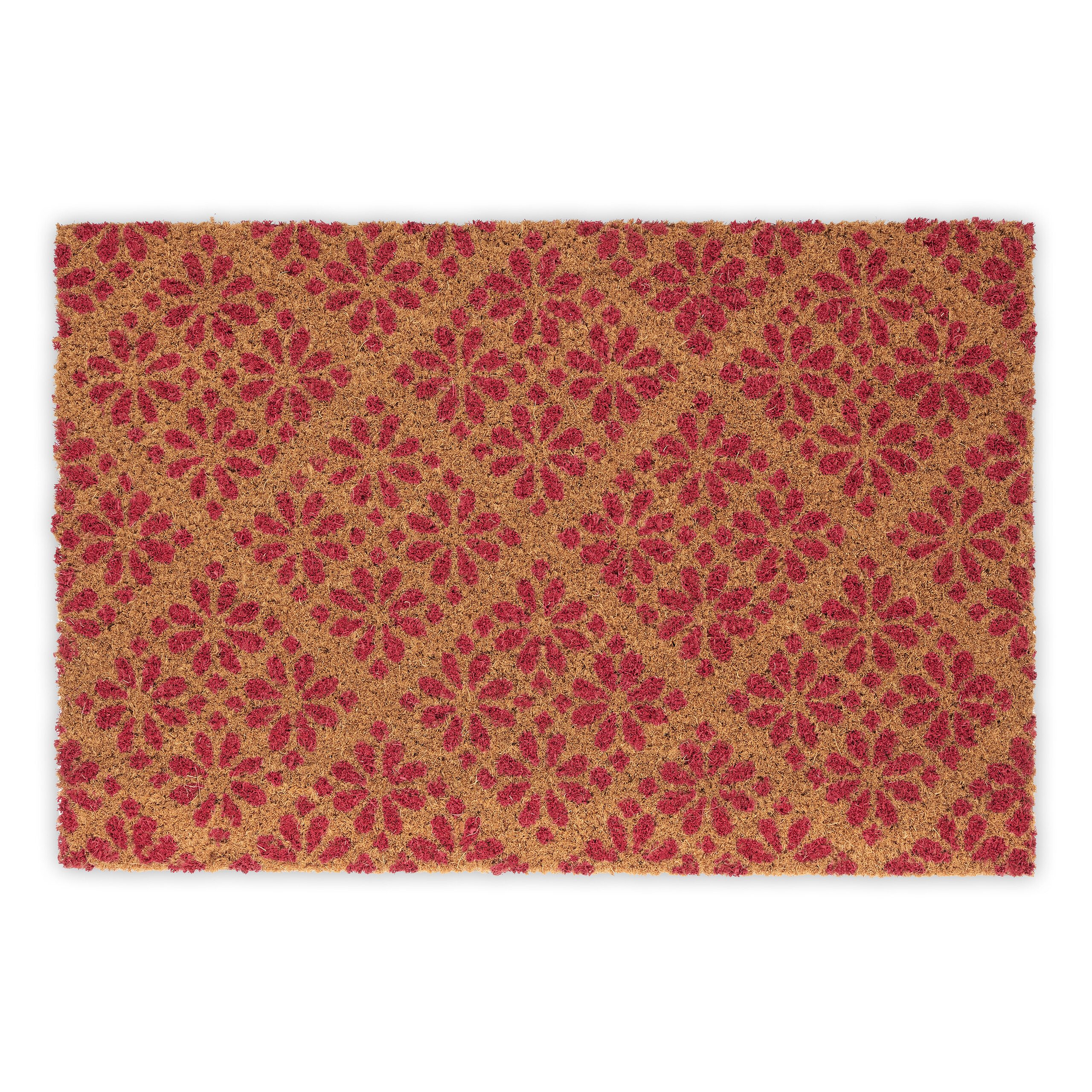 relaxdays Fußmatte im floralen Desig, rechteckig, Höhe: 15 mm günstig online kaufen