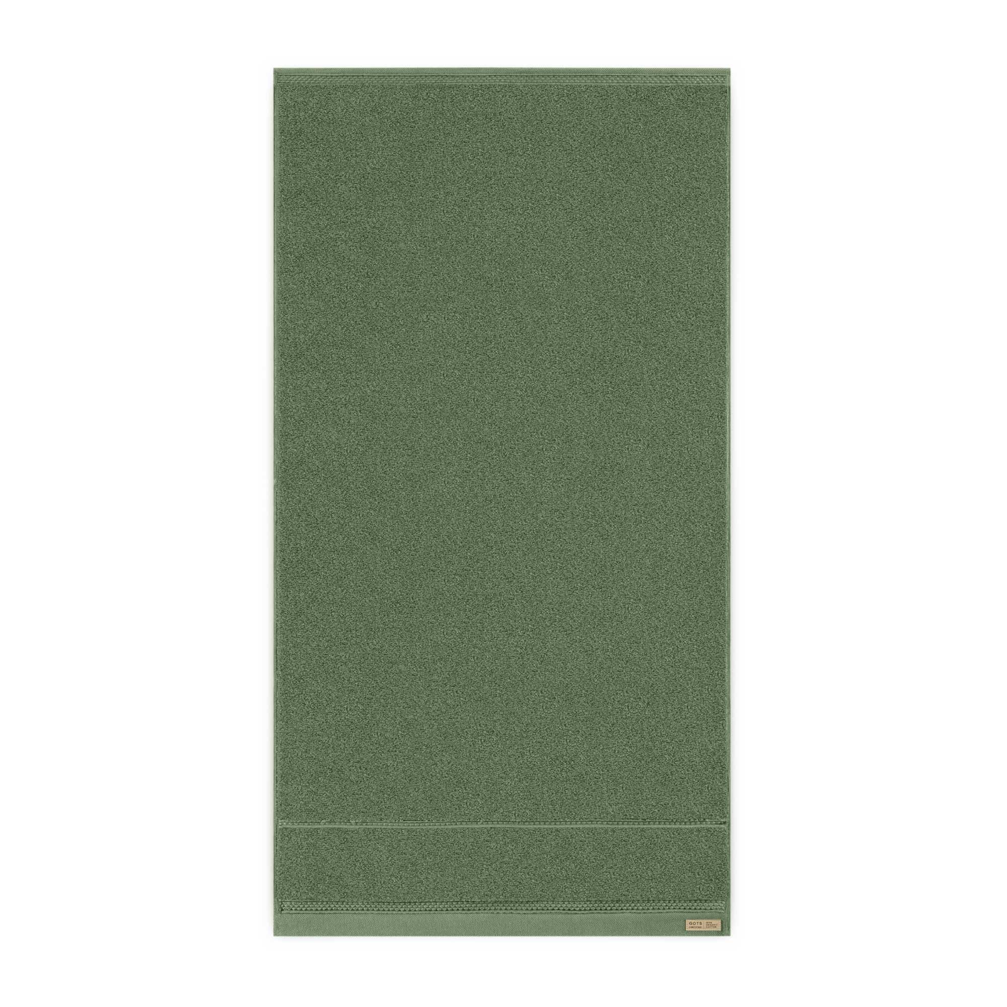 Zwoltex Handtücher 650g/m² extra dick Badetuch weich saugstark Baumwolle Grün, (GOTS Bio Baumwolle OEKO-TEX zertifiziert Badetuch 100x150), Hohe Materialdichte sorgt für luxuriöse Haptik im Badezimmer