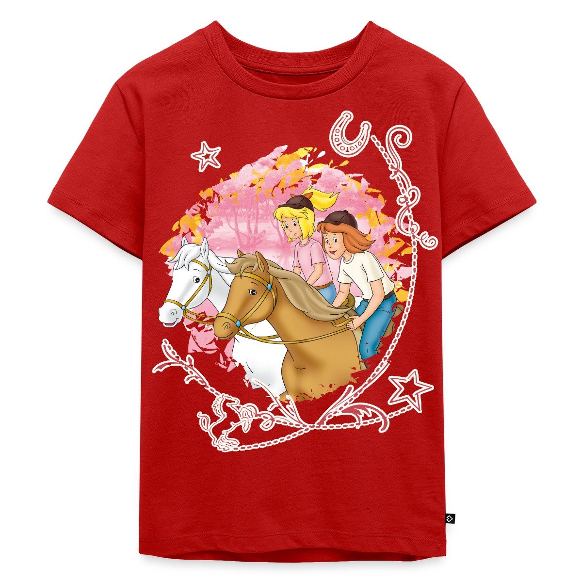 Spreadshirt T-Shirt Bibi Und Tina Wettreiten Im Wald Kinder Premium T-Shirt (1-tlg)