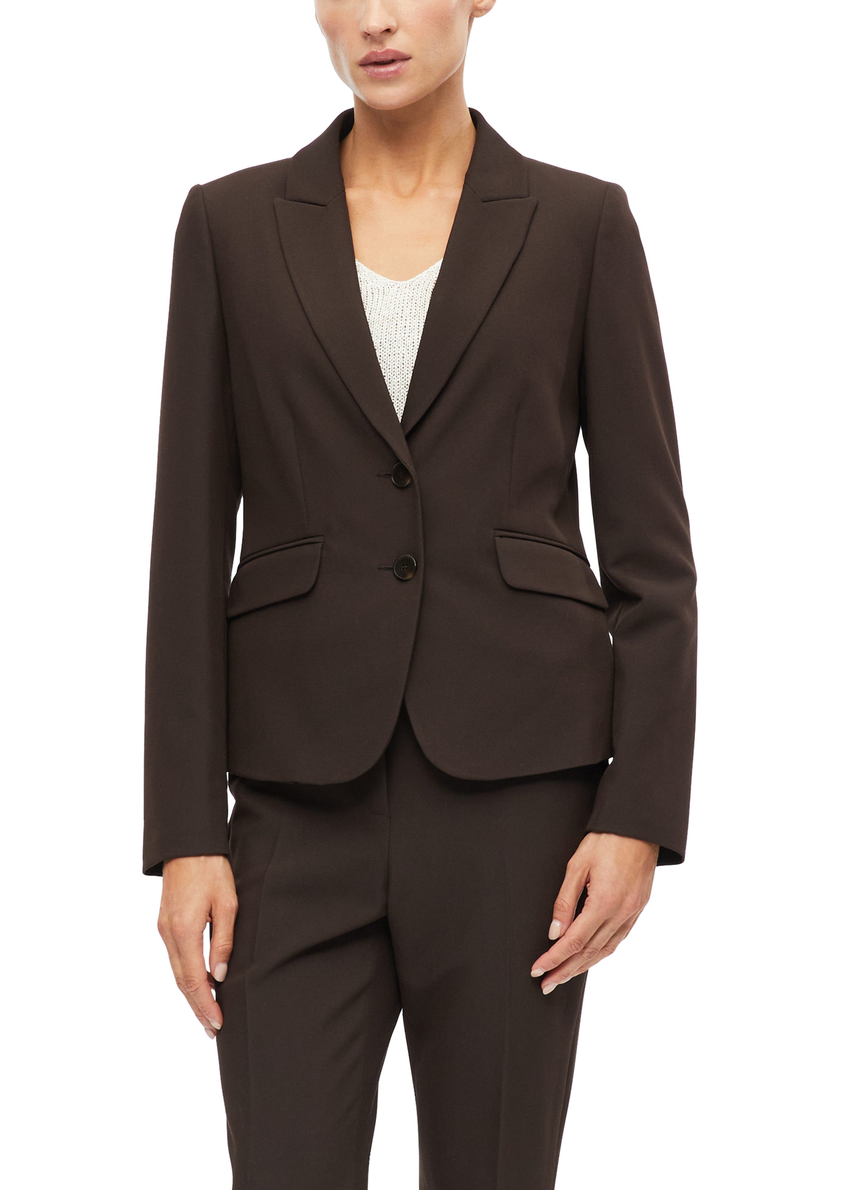 s.Oliver BLACK LABEL Blusenblazer mit Reverskragen und 2-Knopf-Verschluss