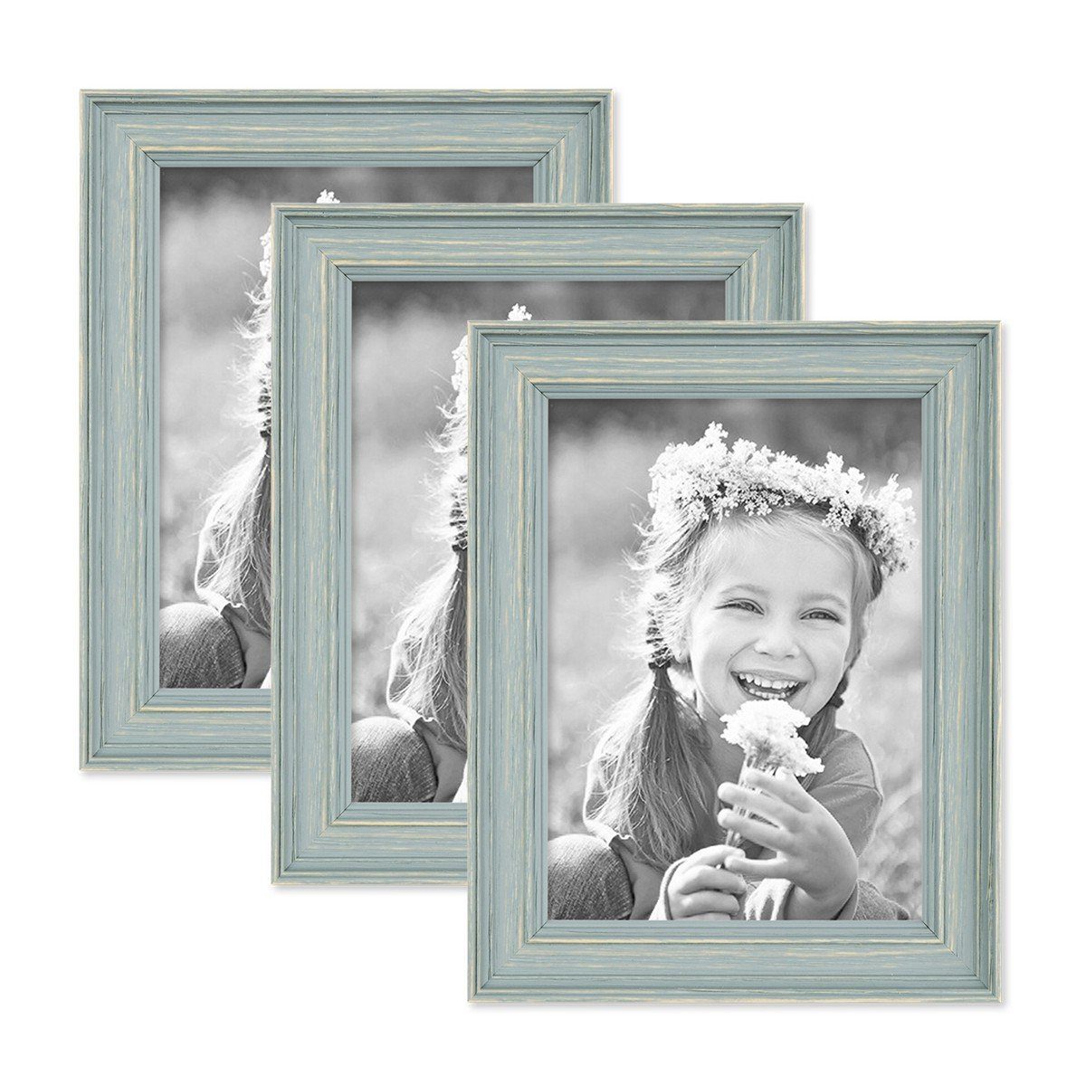 PHOTOLINI Bilderrahmen 3er Set Massivholz-Rahmen im günstig online kaufen