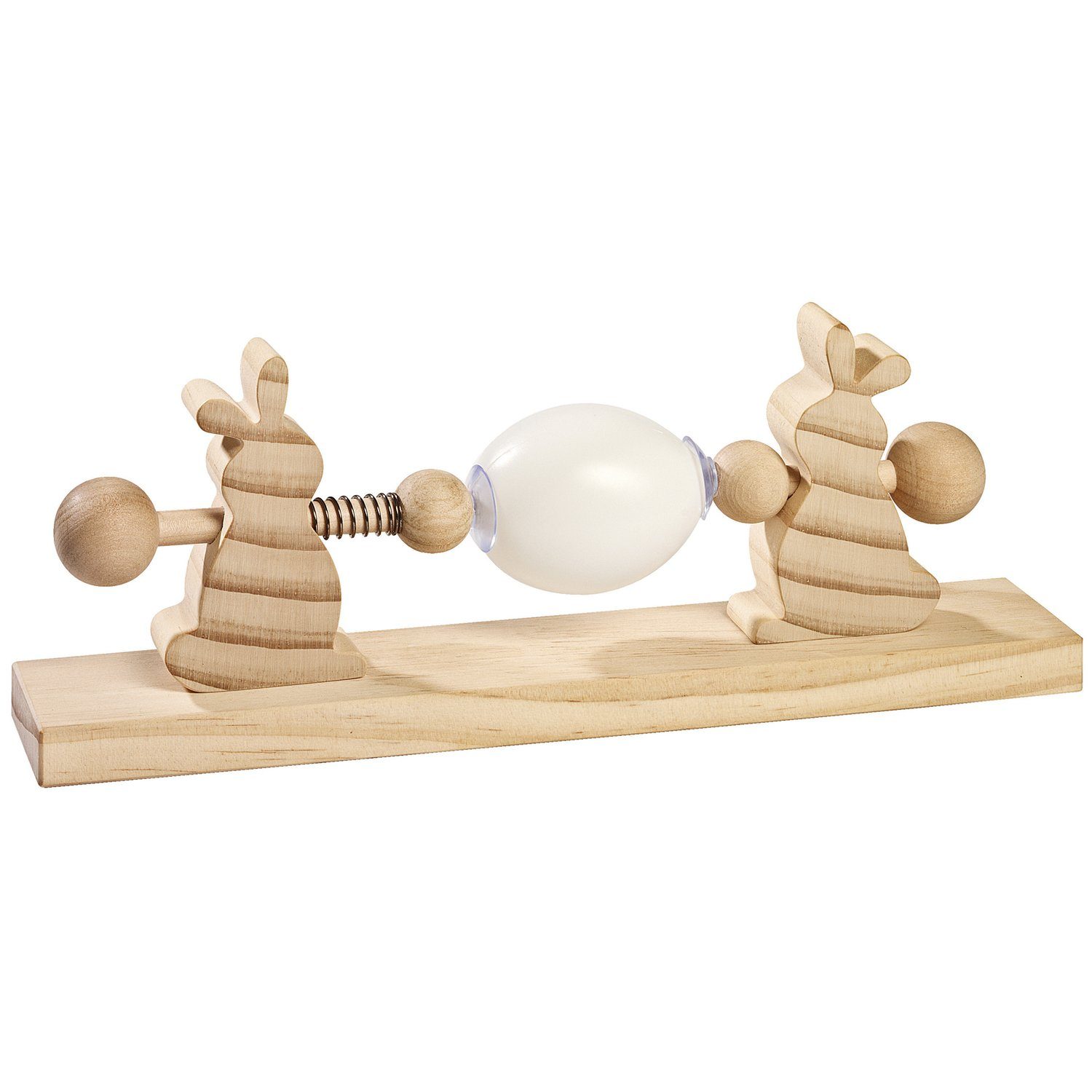 EDUPLAY Experimentierkasten Ostereier-Malmaschine aus Holz, Motiv Osterhasen, 26 x 9,5 x 4,4 cm