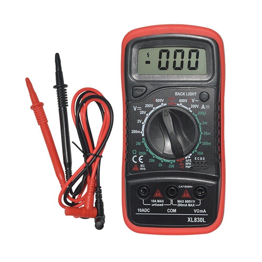 Atäsi Multimeter Digital Multimeter Voltmeter Batterietester Spannungsprüfer AC/DC, (1 St)