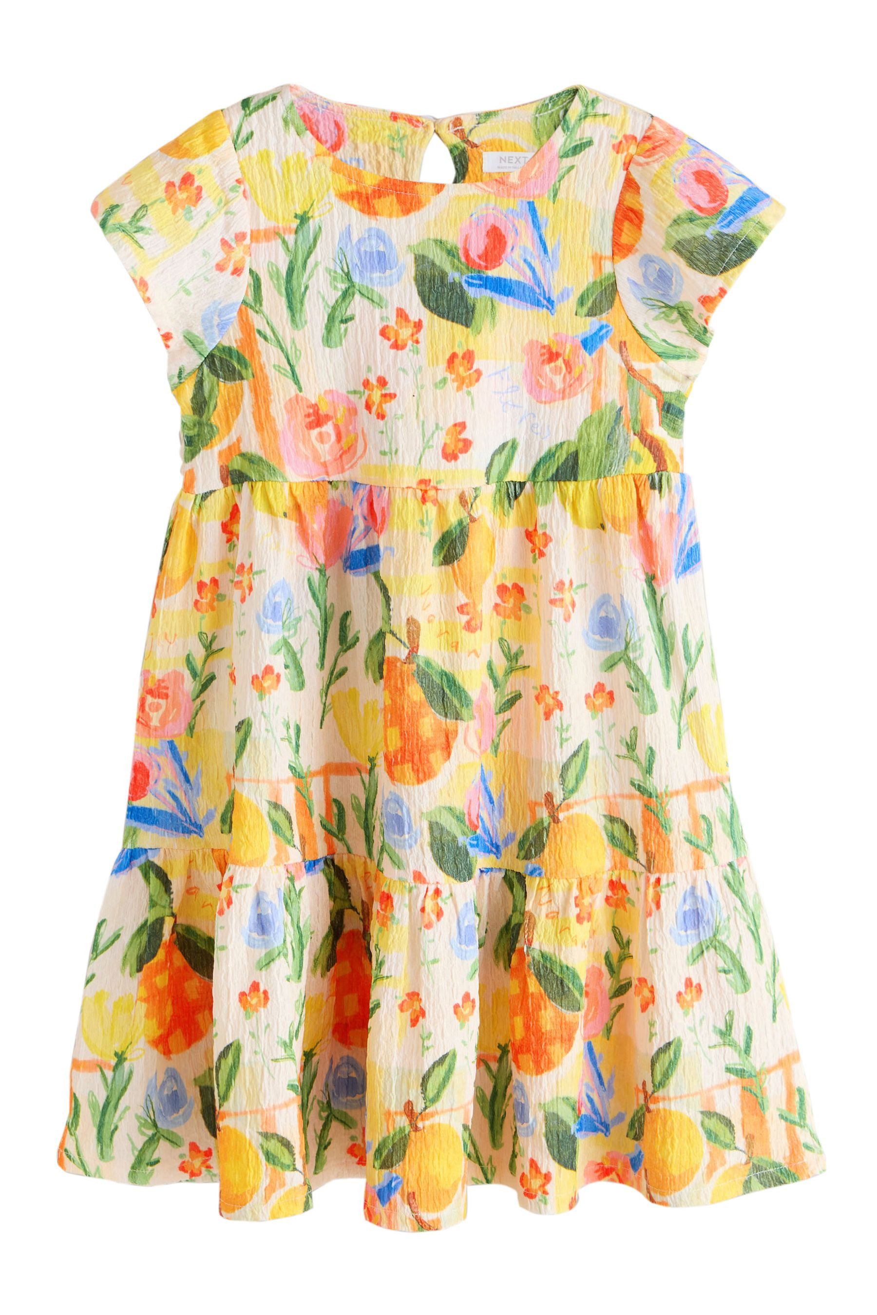 Next Jerseykleid Kleid in Knitteroptik mit Engelsärmeln (1-tlg)