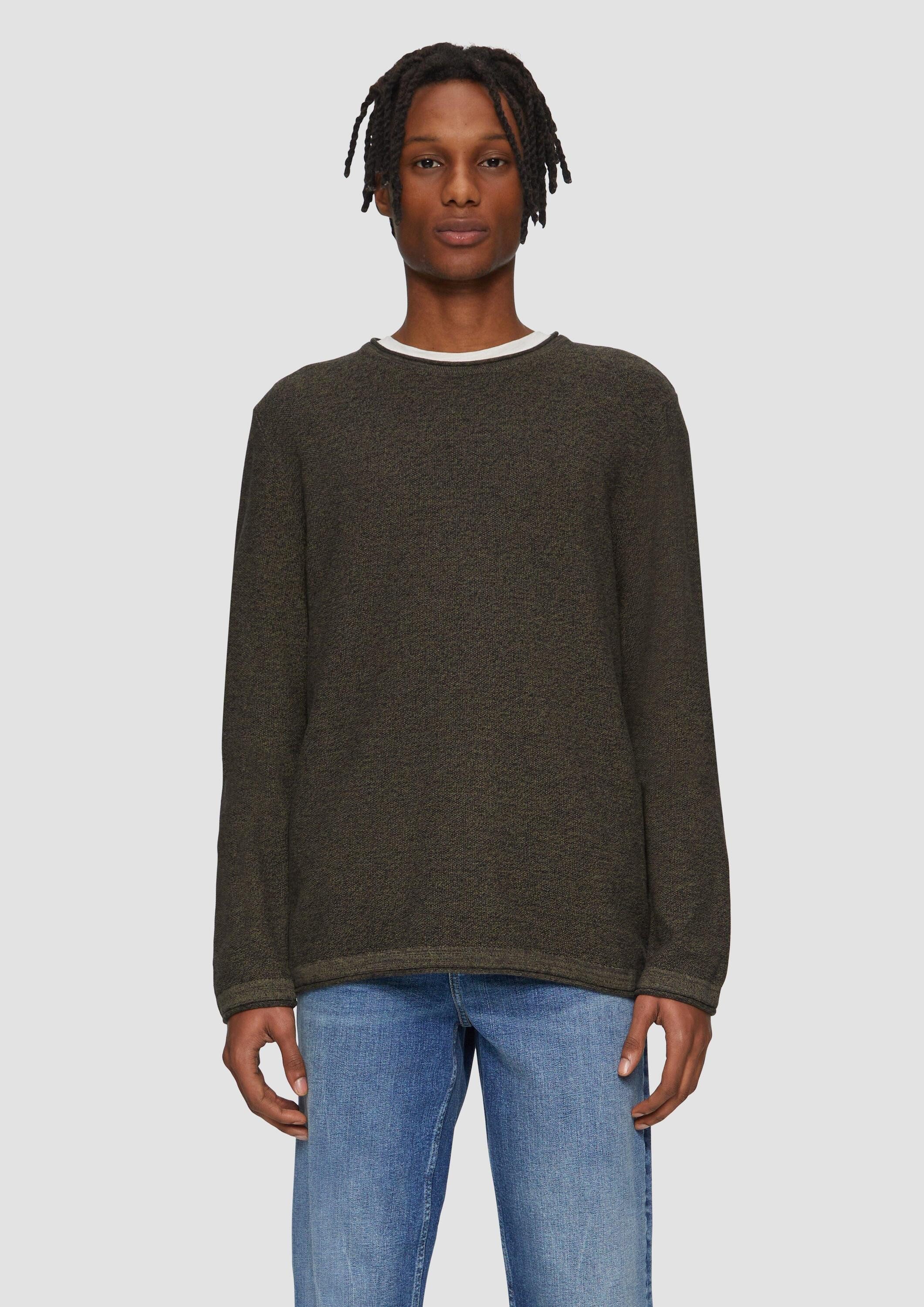 QS Longpullover Strickpullover Strickpullover aus Melangegarn günstig online kaufen