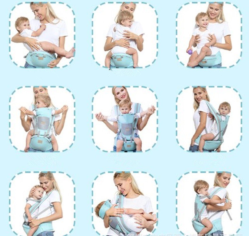 Trage mit Babytrage,3-in-1 Baby Babys Bauchtrage Baby,Ergonomische Bauchtrage Hüftsitz XDeer Tragepositionen, 6 Kleinkinder PK &