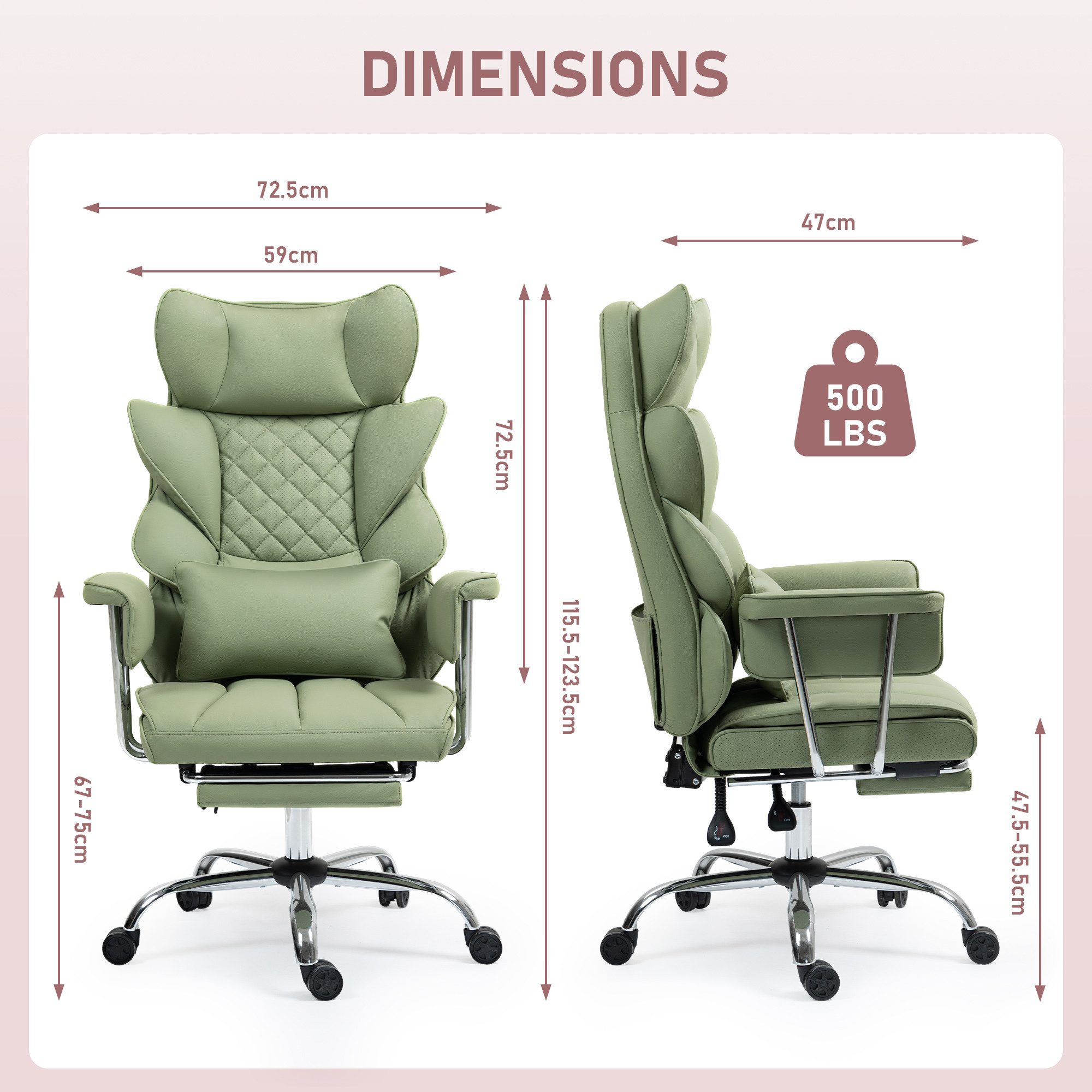 AISALL Bürostuhl Ergonomischer Computerstuhl, 90-135° Verstellbare günstig online kaufen
