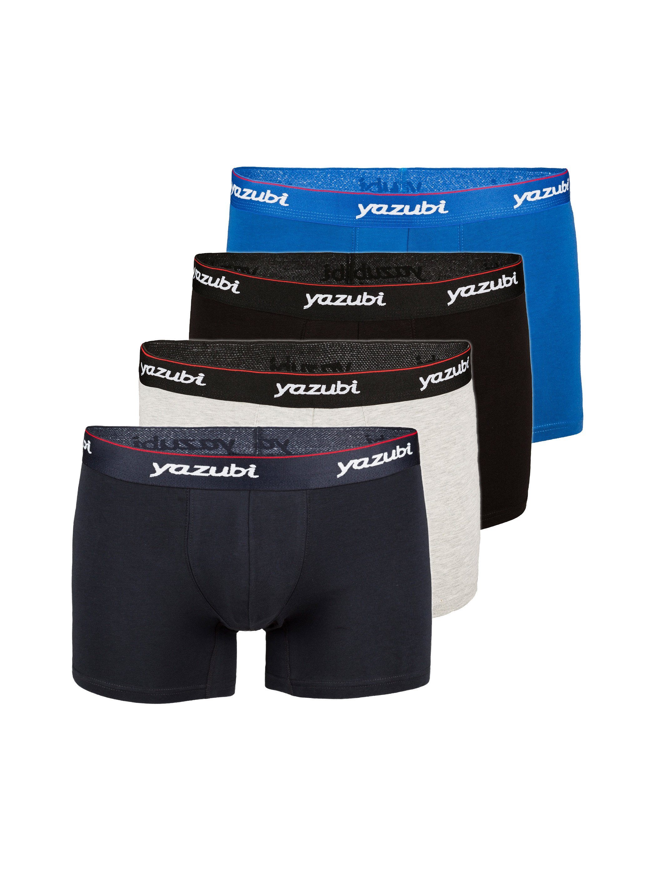 Yazubi Boxershorts Yazubi - Basic Trunks long (Spar-Packung, 4-St., 4er-Pack) bequeme Baumwoll Unterhosen im 4-Pack Mix (mix 6141)