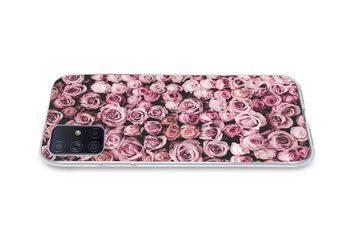MuchoWow Handyhülle Blumen - Rosen - Natur - Rosa - Botanisch, Phone Case, Handyhülle Samsung Galaxy A71, Silikon, Schutzhülle